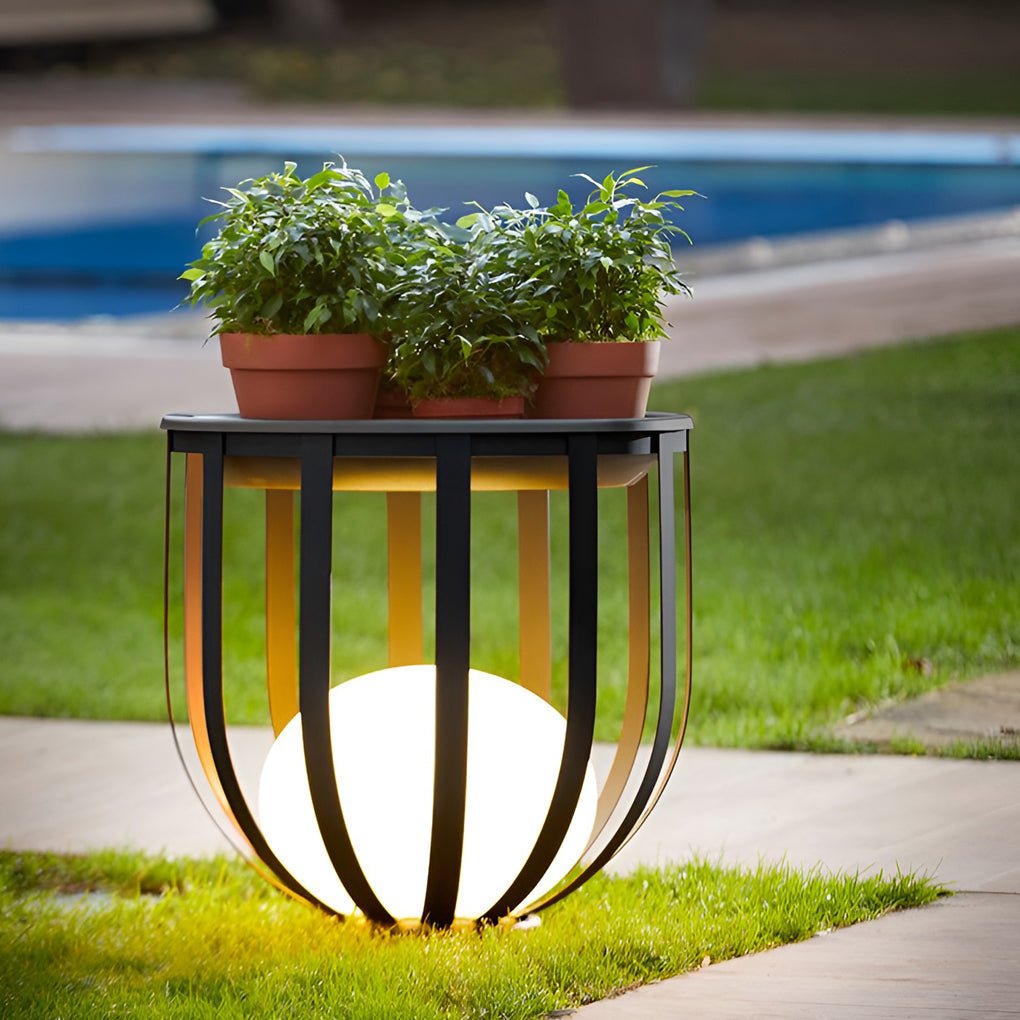 Industrial Solar Outdoor LED Floor Lantern Floor Lamp