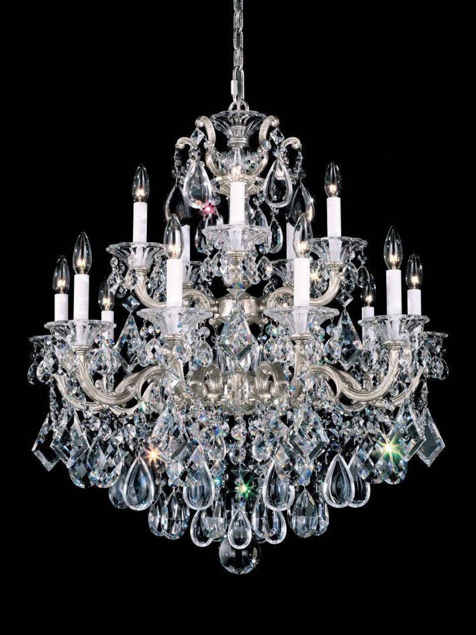 La Scala Chandelier, 10-Light, Heirloom Bronze, Clear Heritage Crystal, 28"W (5074-76 1T4TA)