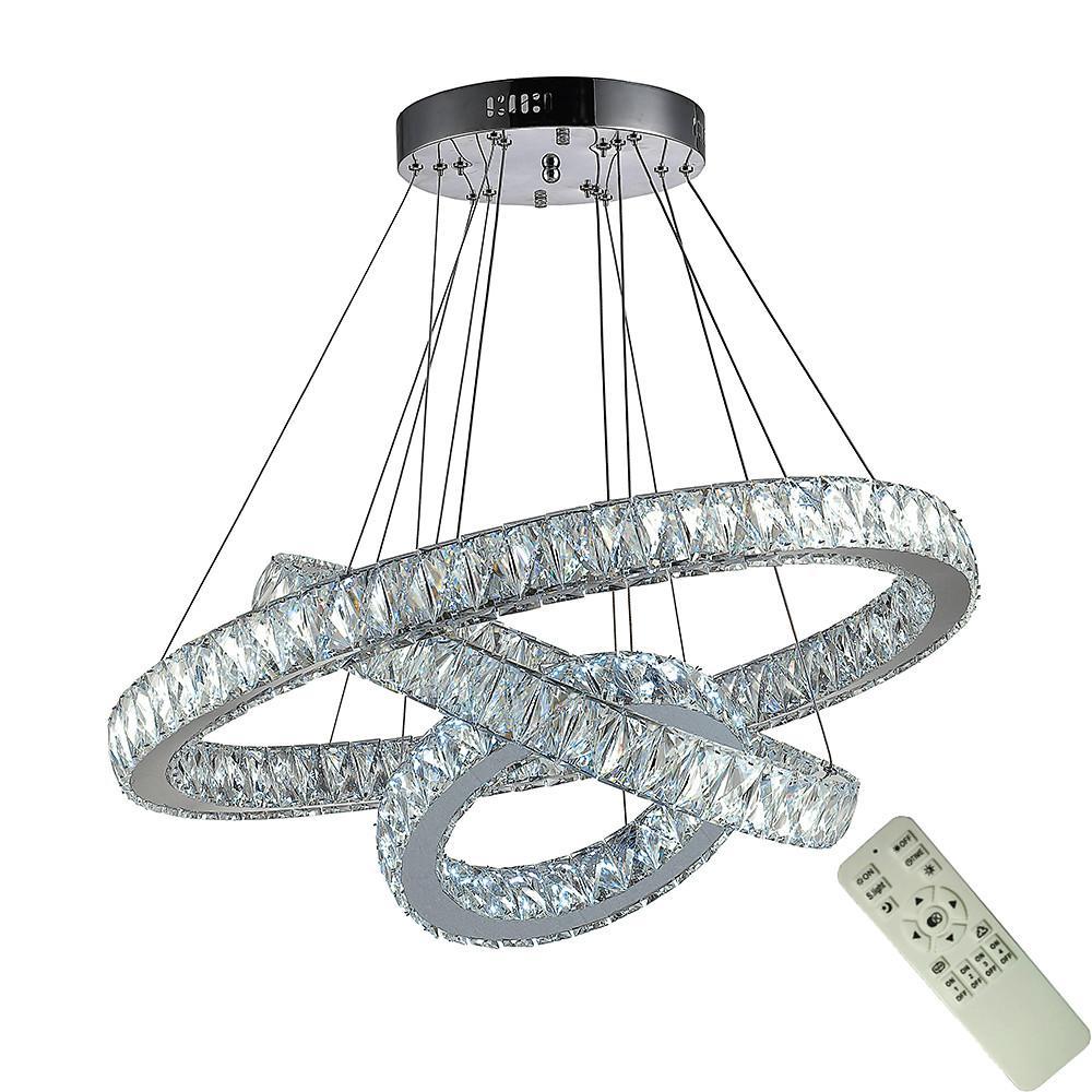 Interwoven Circle Design Chandelier Large Foyer Metal