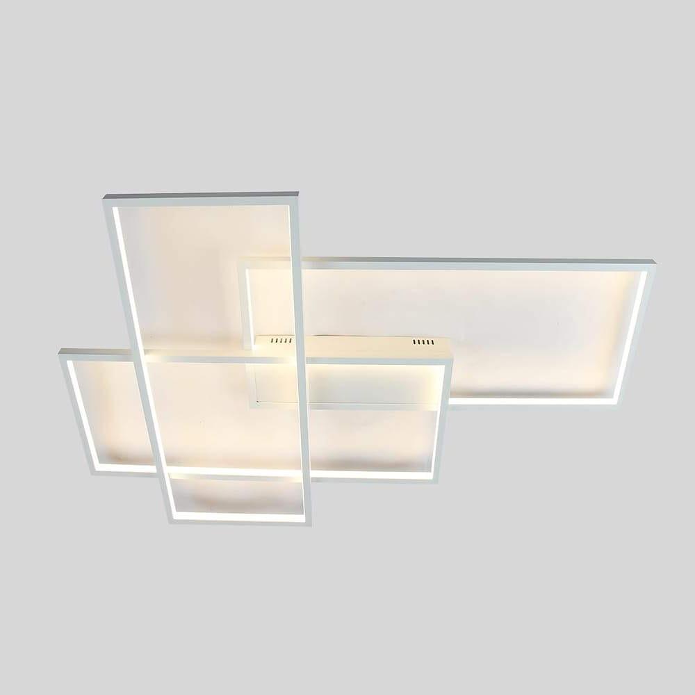 Rectangular Hybrid Flush Mount Ceiling Light with 1 LED