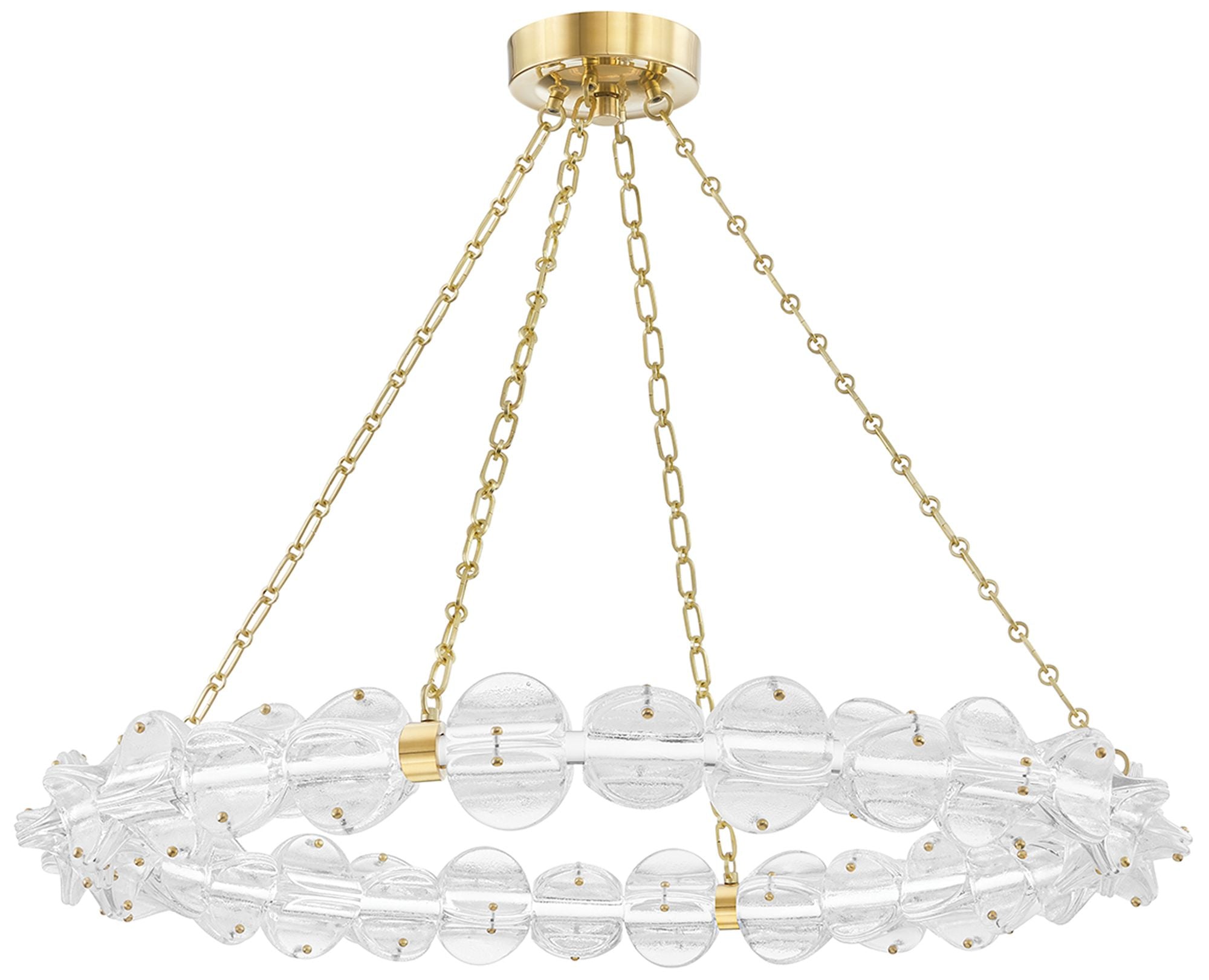Lindley Small LED Chandelier Aged Brass