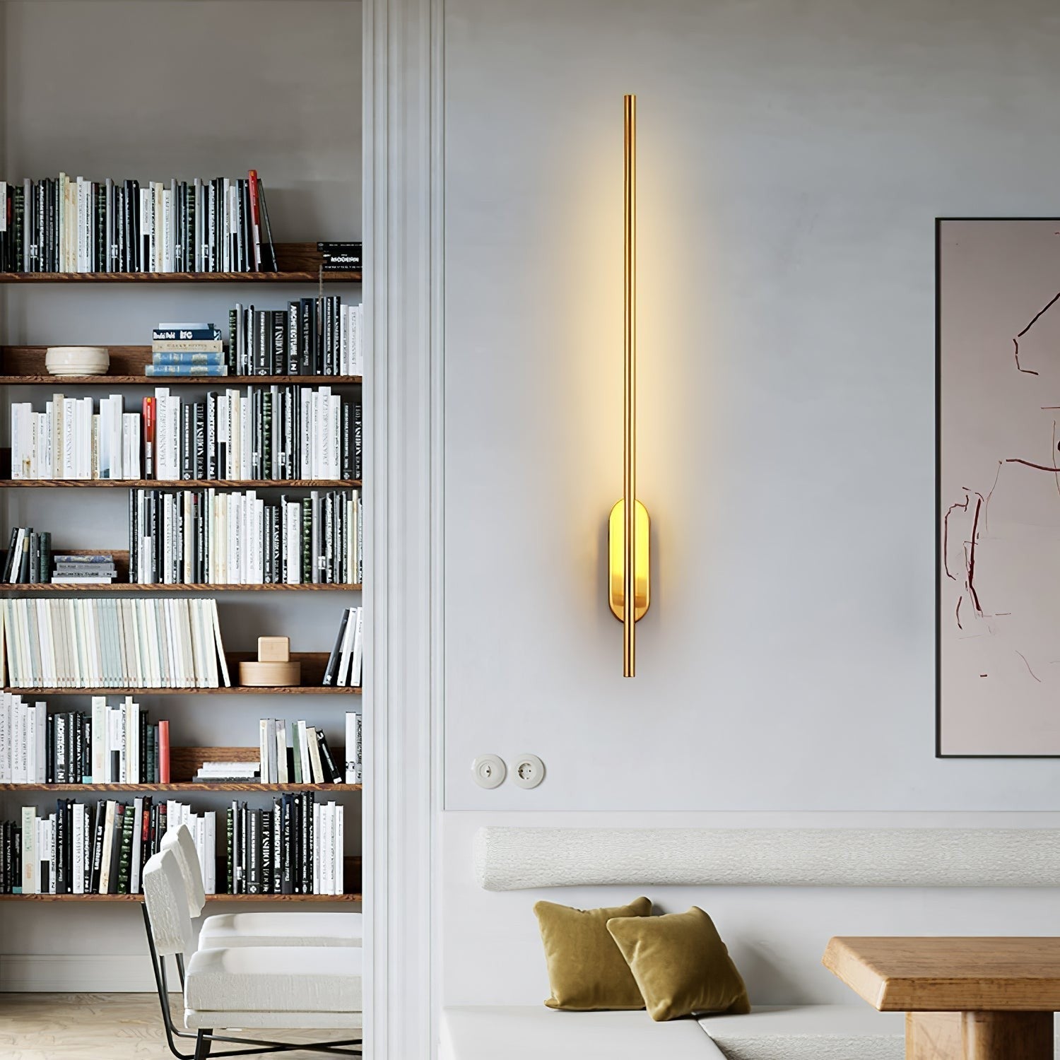 Linear Brass Wall Sconce