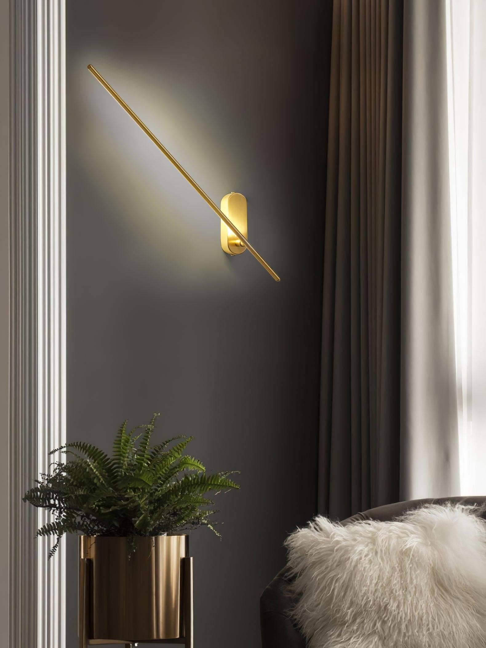 Linear Brass Wall Sconce