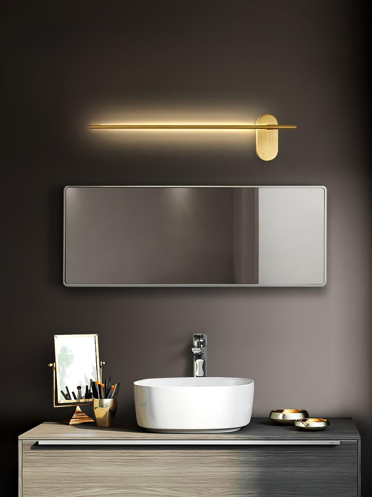 Linear Brass Wall Sconce