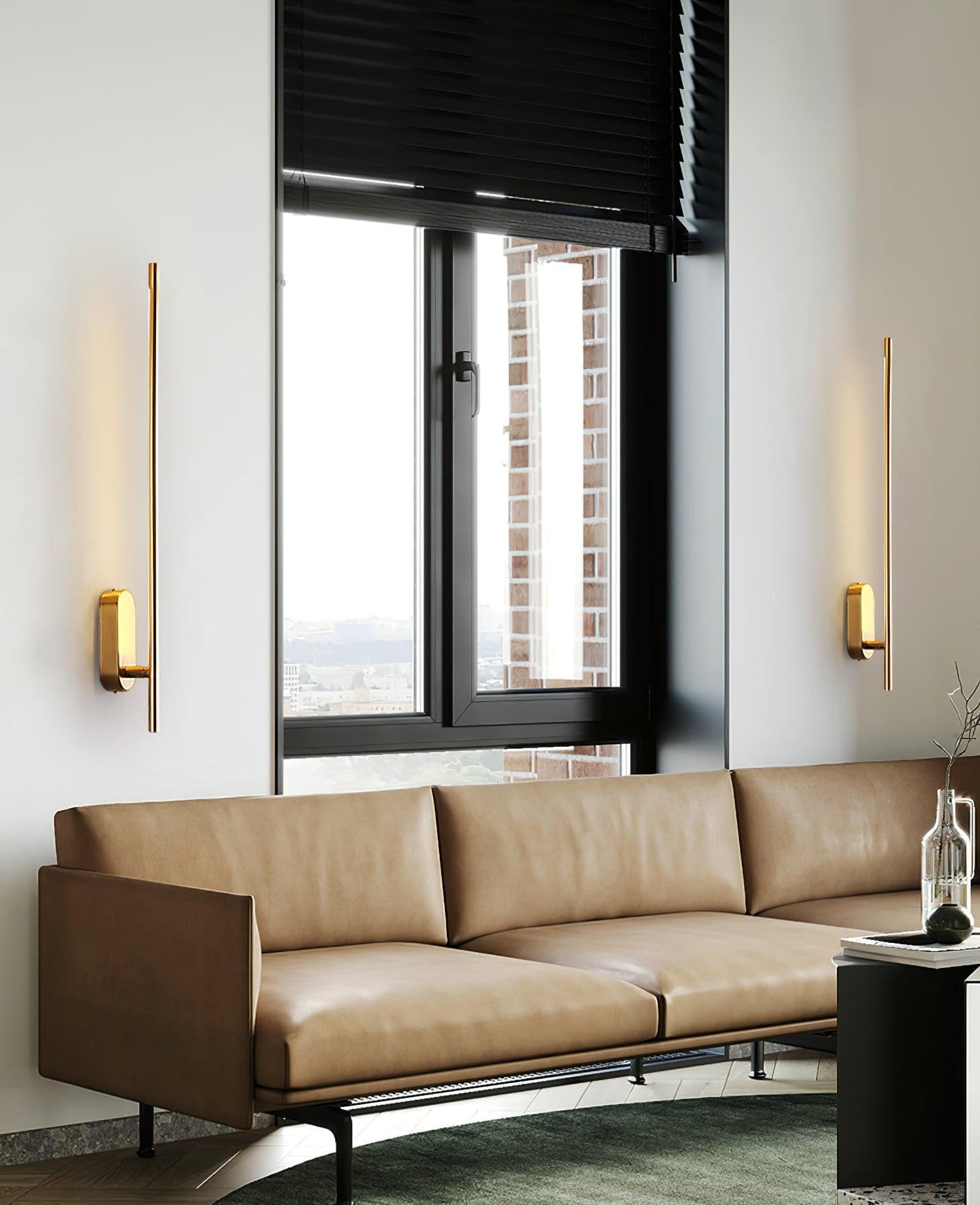 Linear Brass Wall Sconce