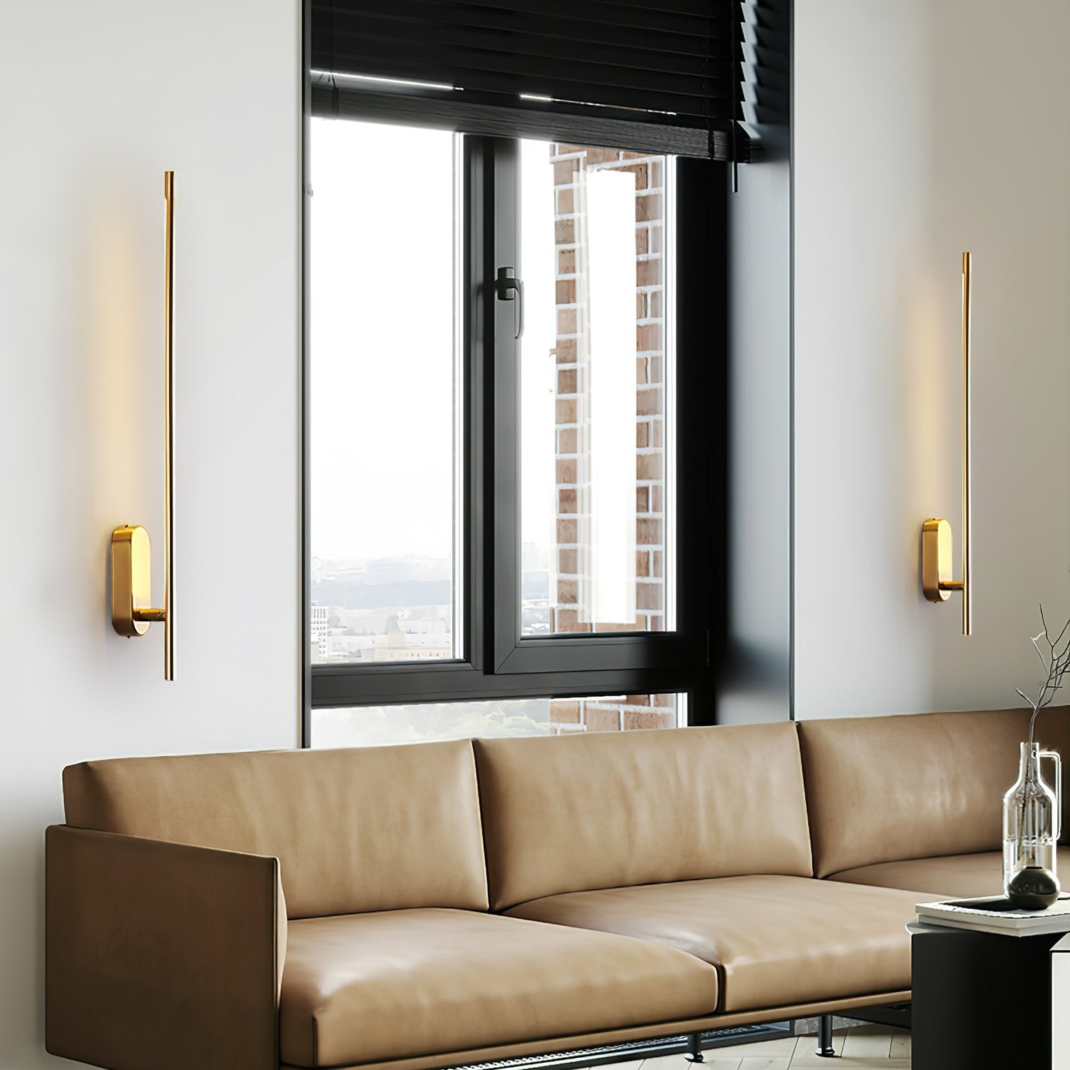 Linear Brass Wall Sconce