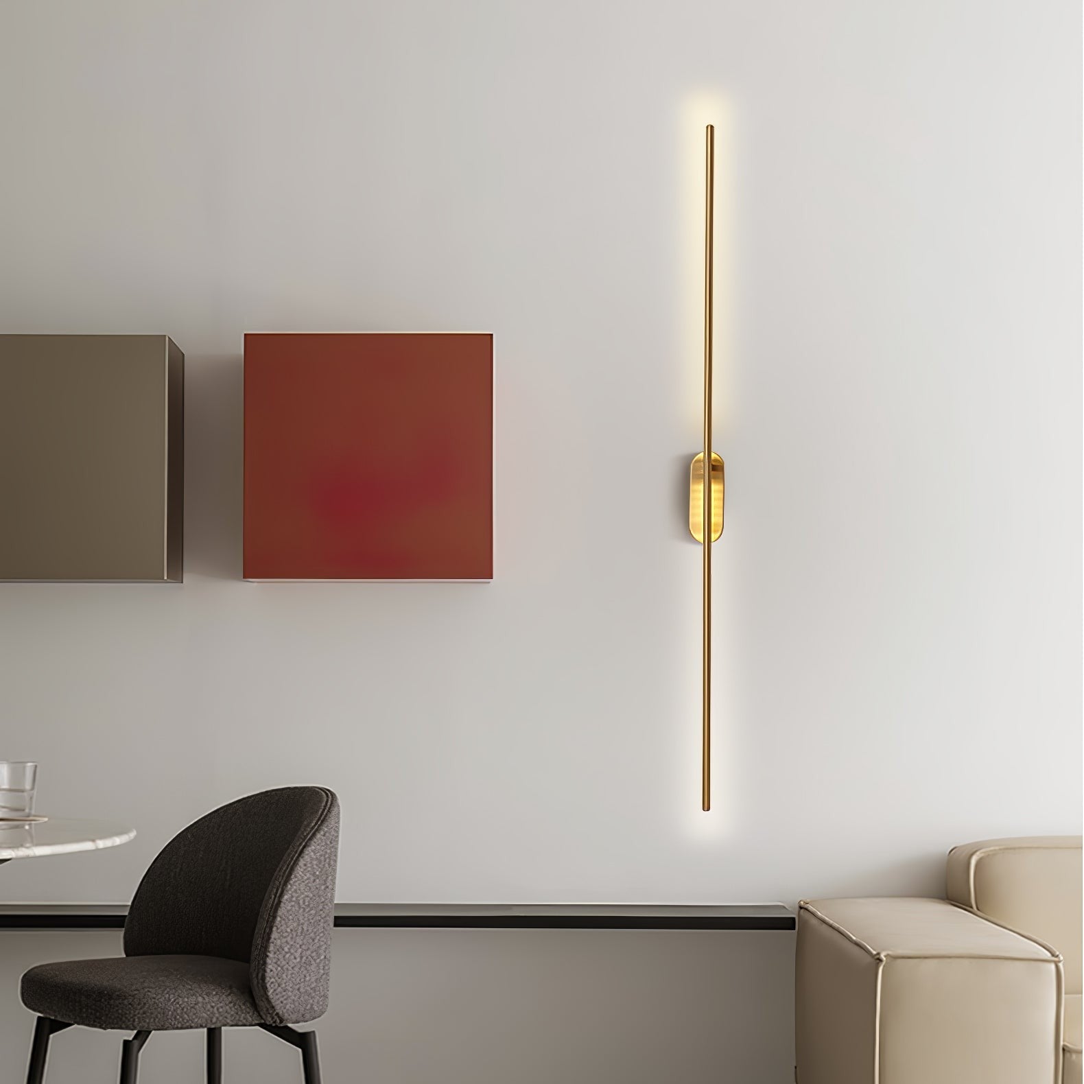 Linear Brass Wall Sconce
