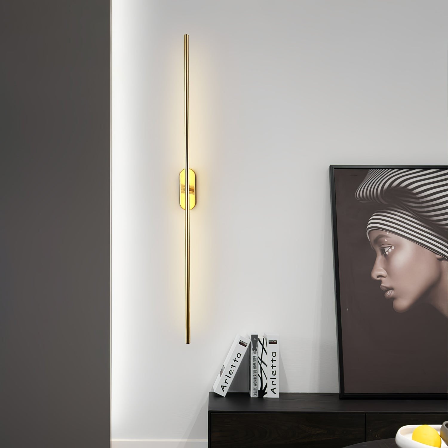 Linear Brass Wall Sconce