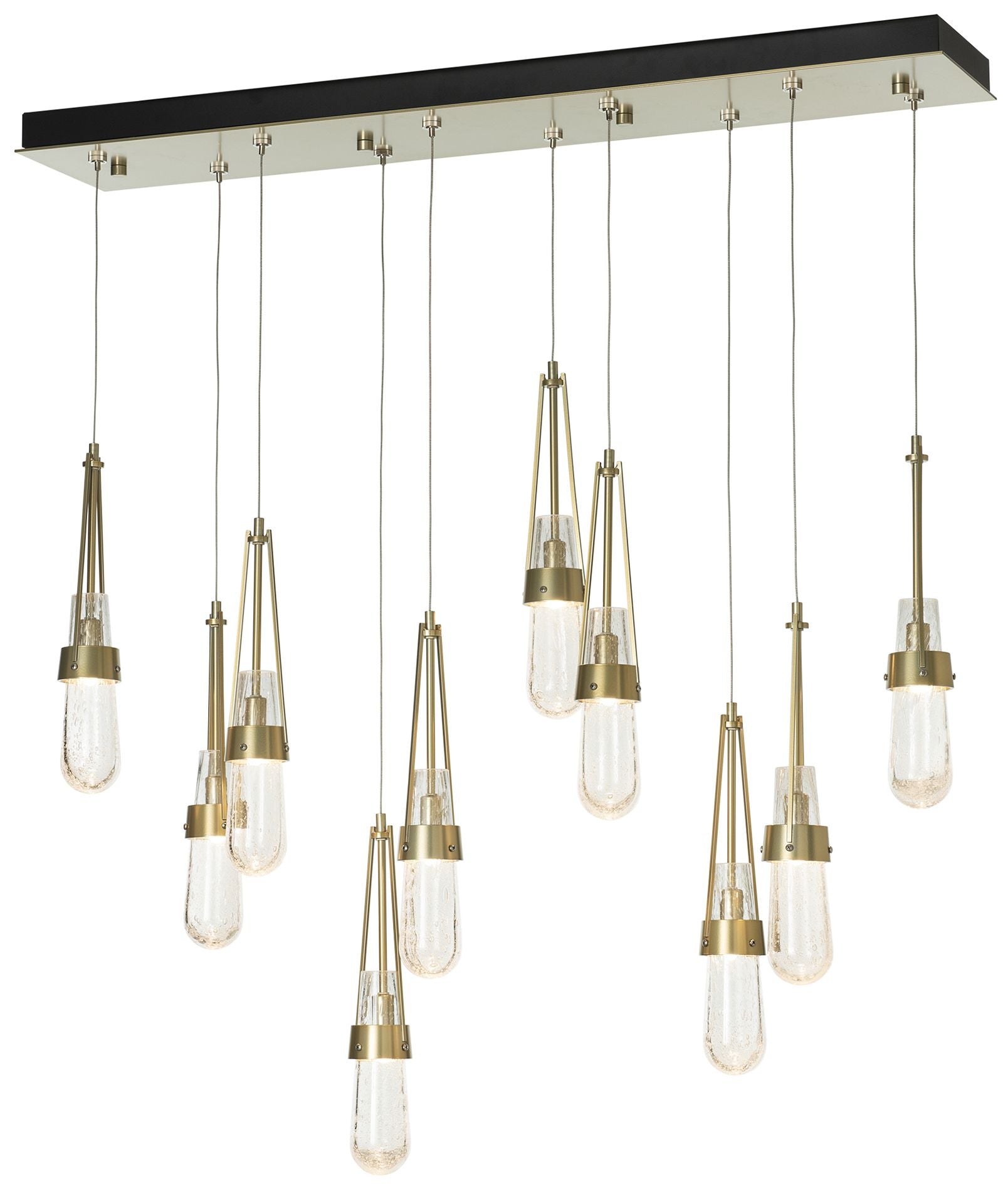 Link 44.5" Rectangular Brass Long Chandelier