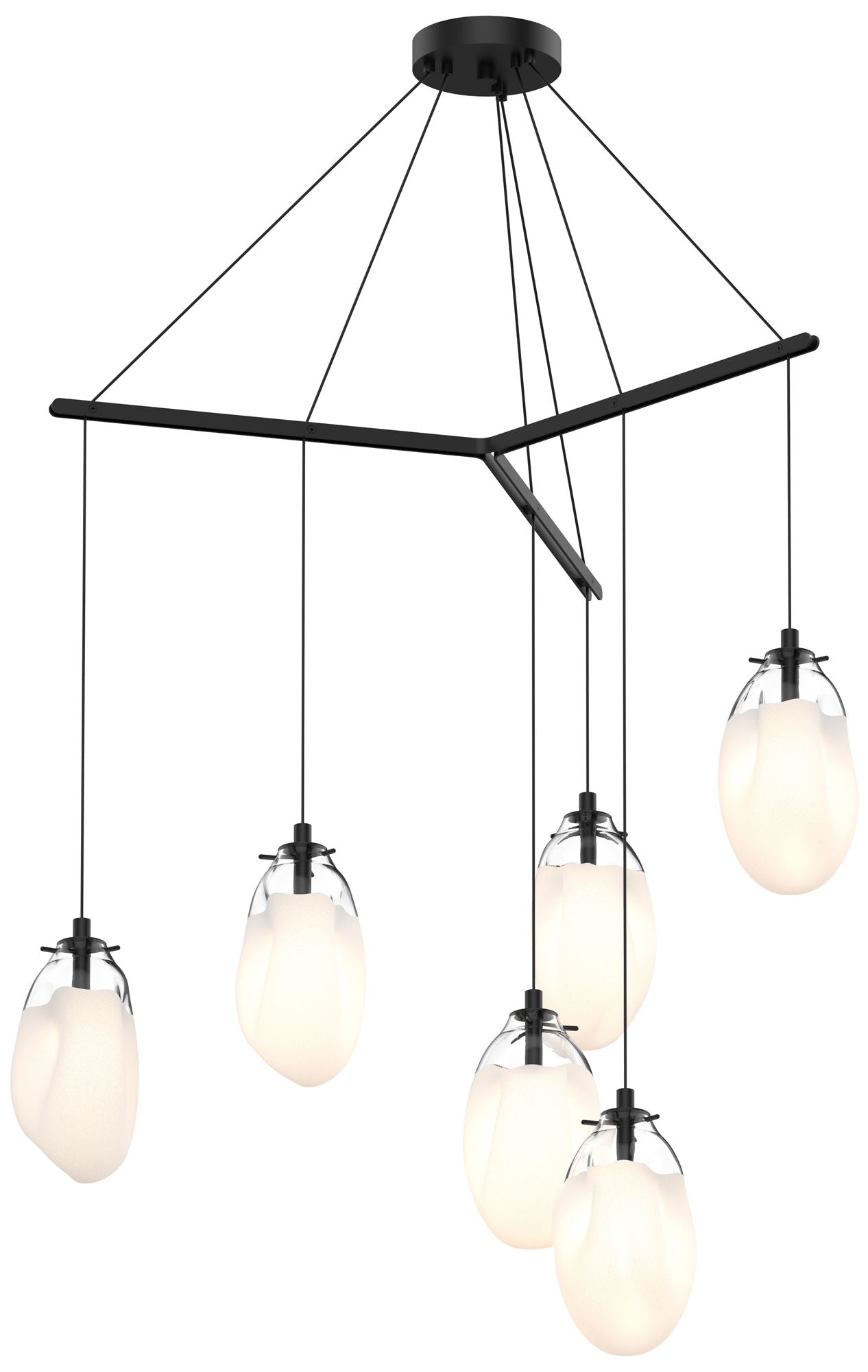 Liquid 6-Light Satin Black Chandelier