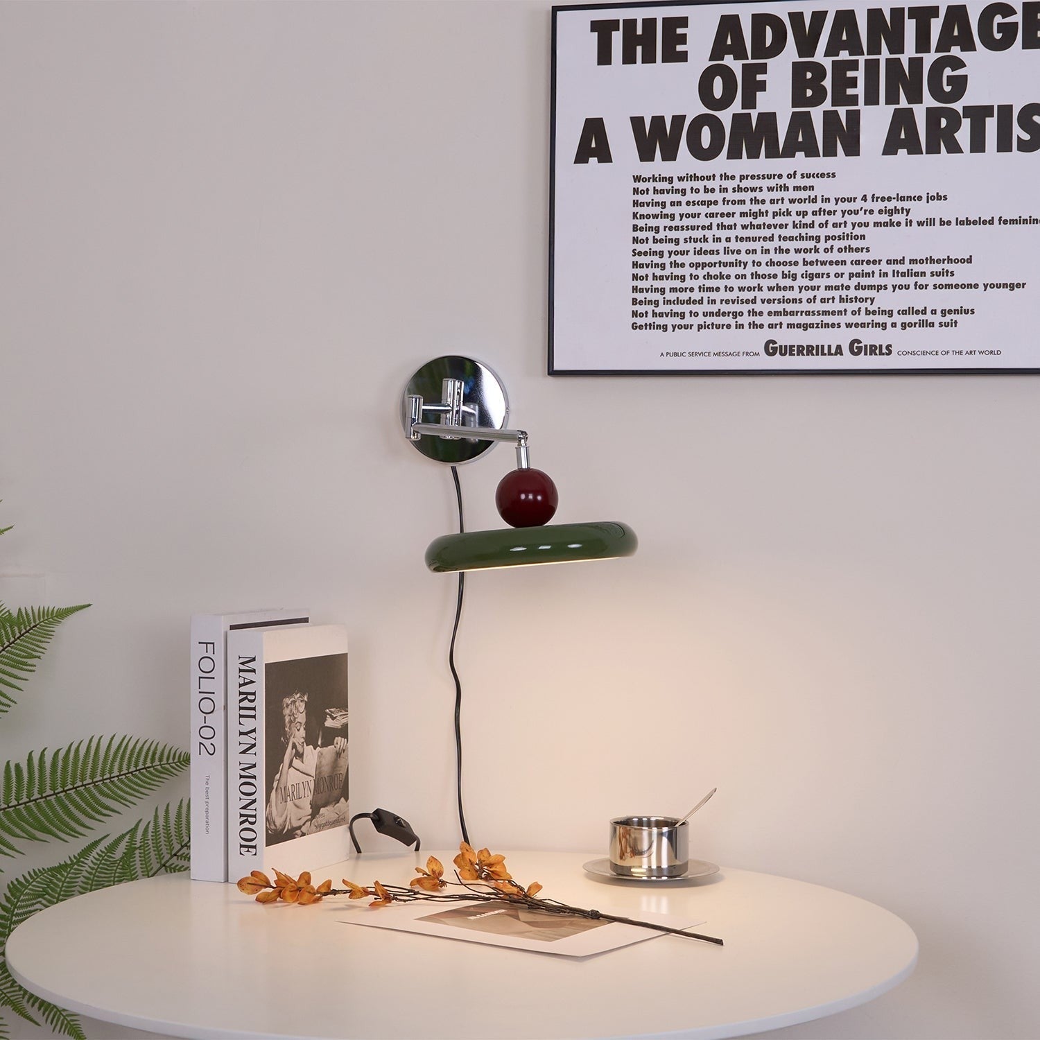 Lola Round Disk Plug-in Wall Light
