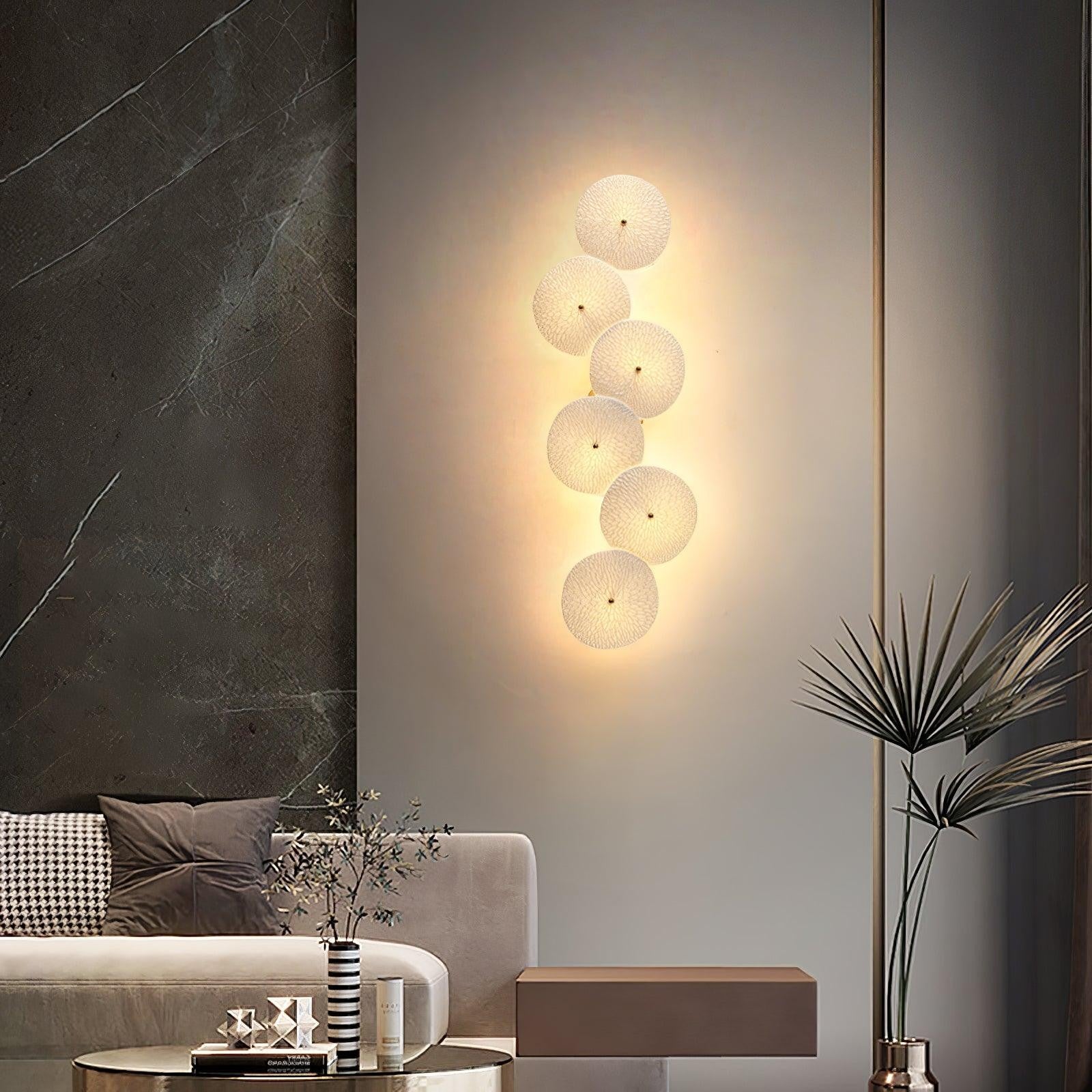 Lotus Cascade Ceramic Wall Light