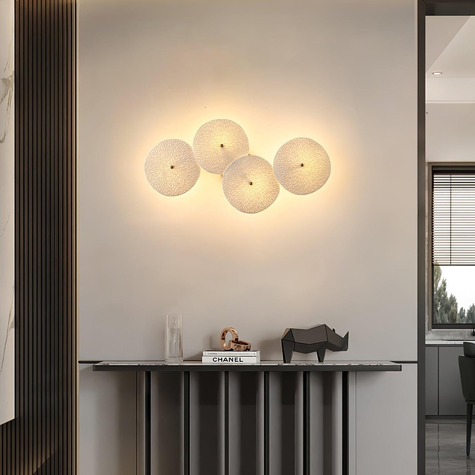 Lotus Cascade Ceramic Wall Light