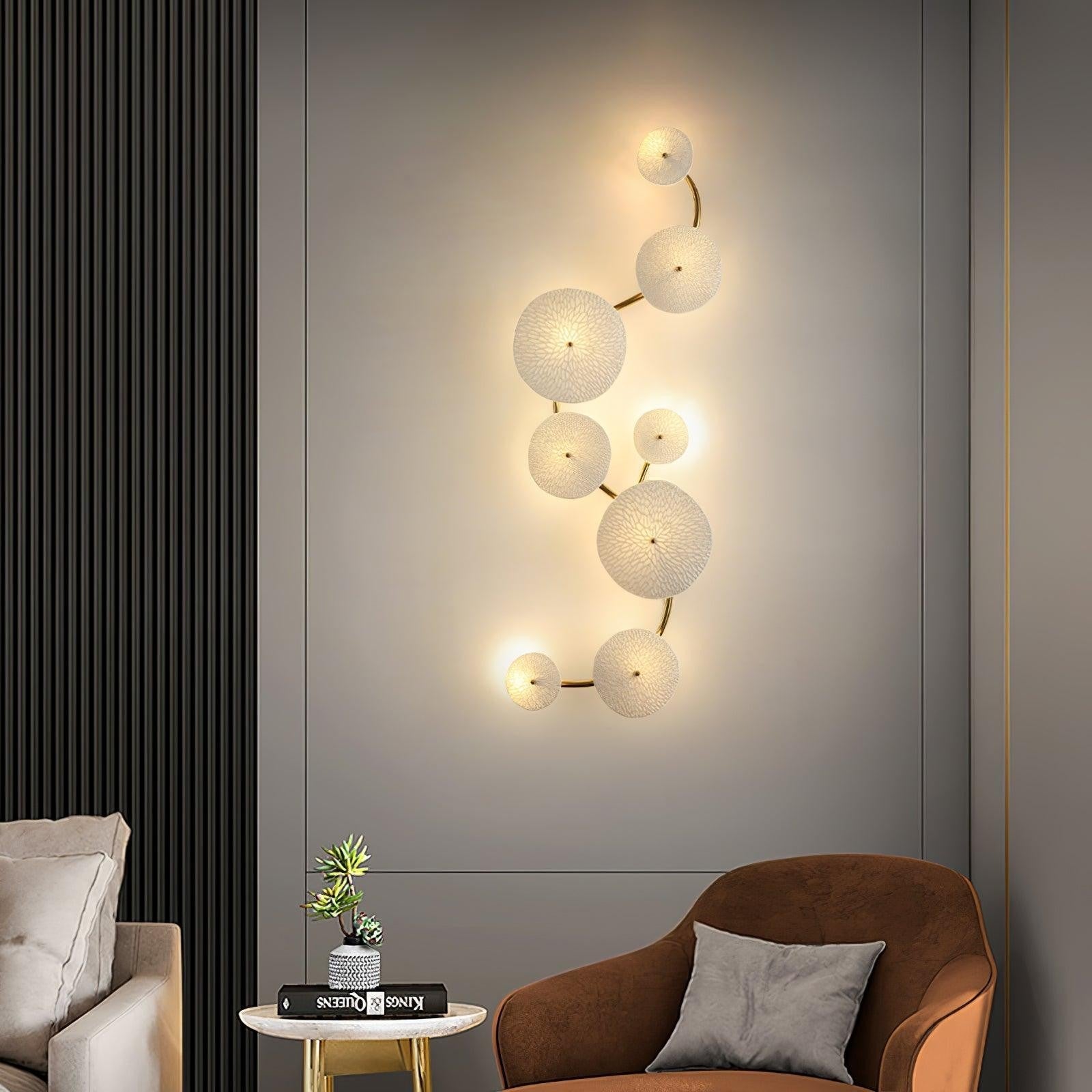 Lotus Cascade Ceramic Wall Light