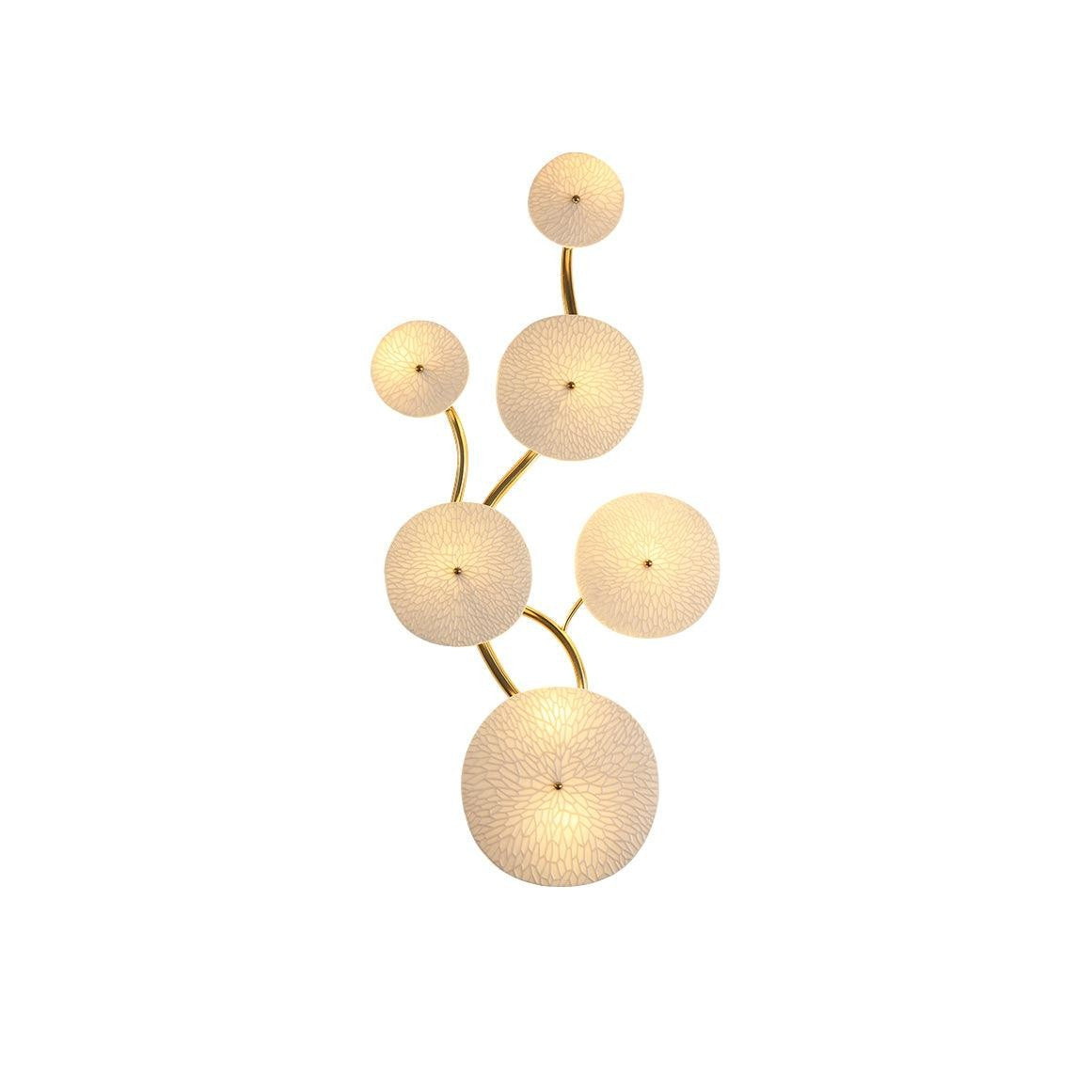 Lotus Cascade Ceramic Wall Light