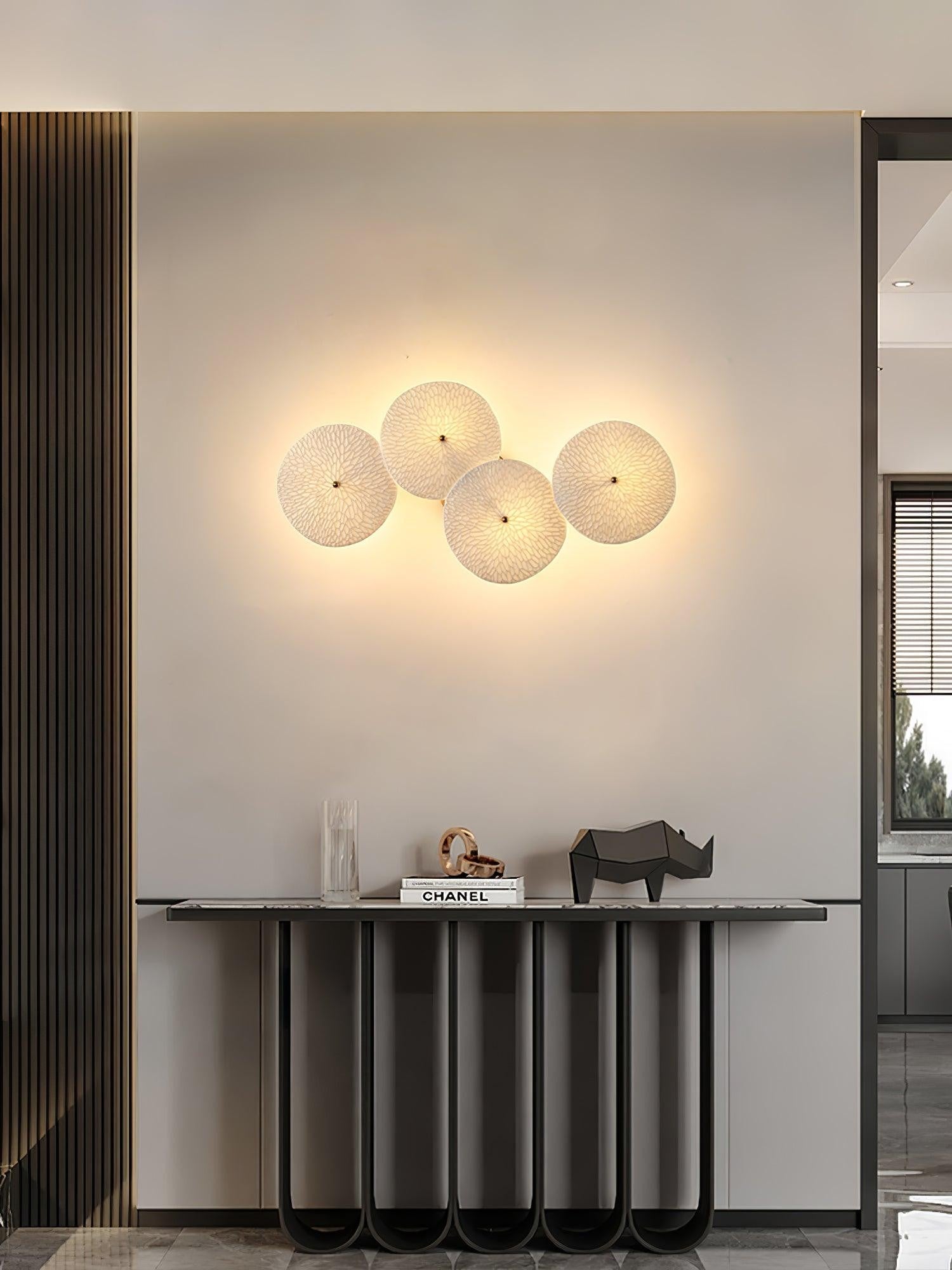 Lotus Cascade Ceramic Wall Light