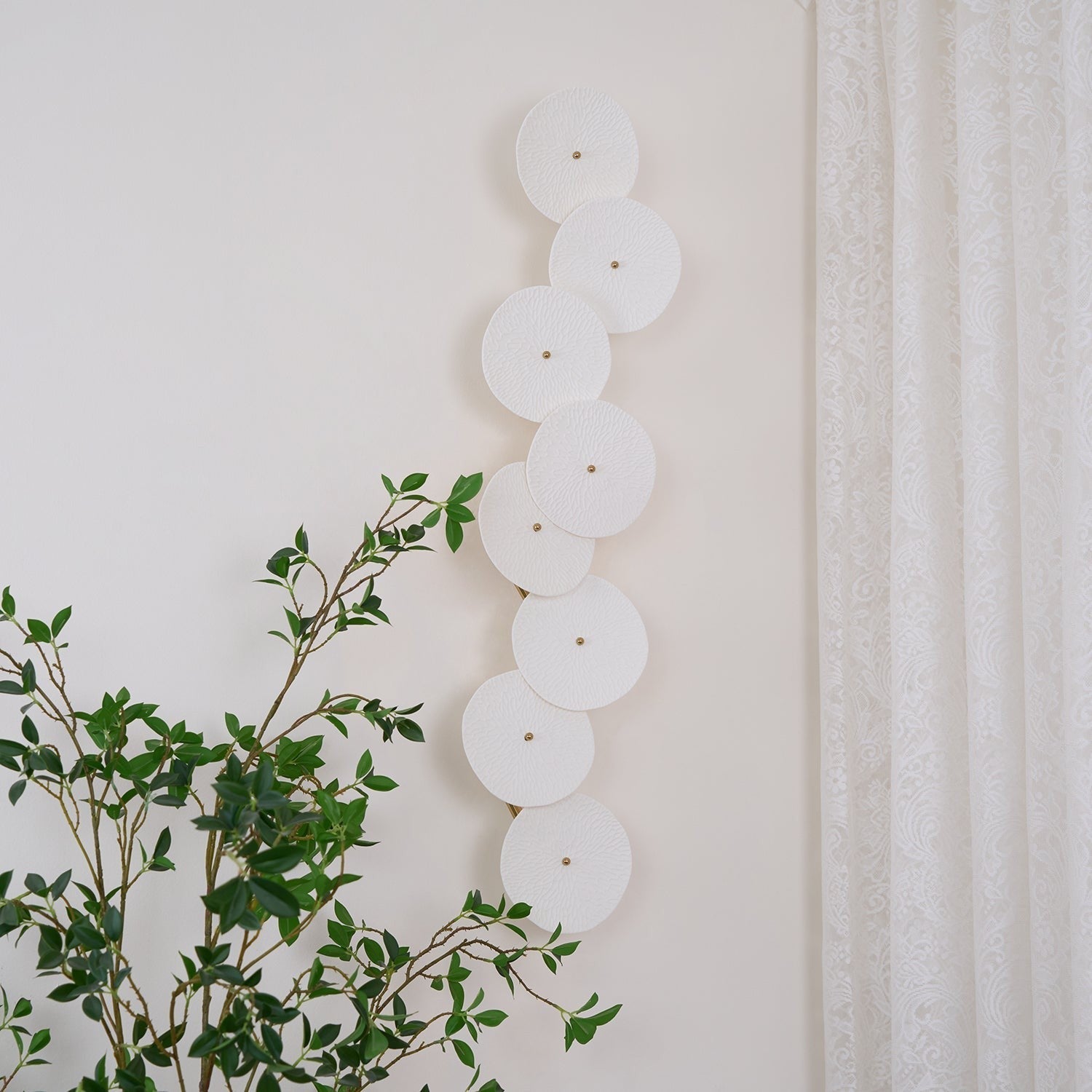 Lotus Cascade Ceramic Wall Light