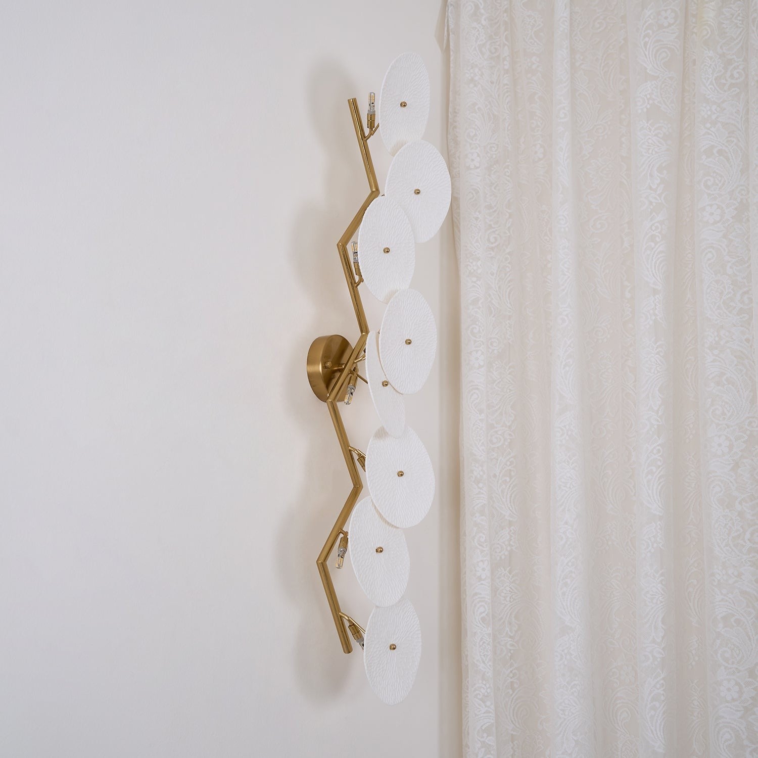 Lotus Cascade Ceramic Wall Light