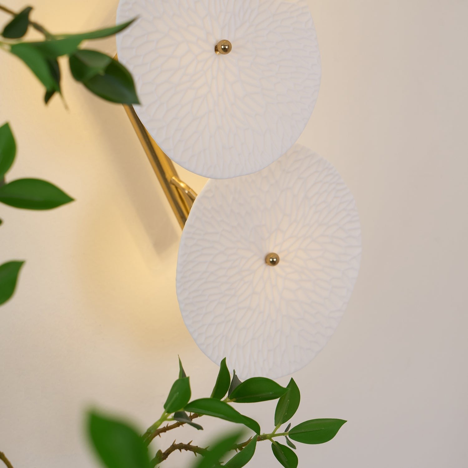 Lotus Cascade Ceramic Wall Light