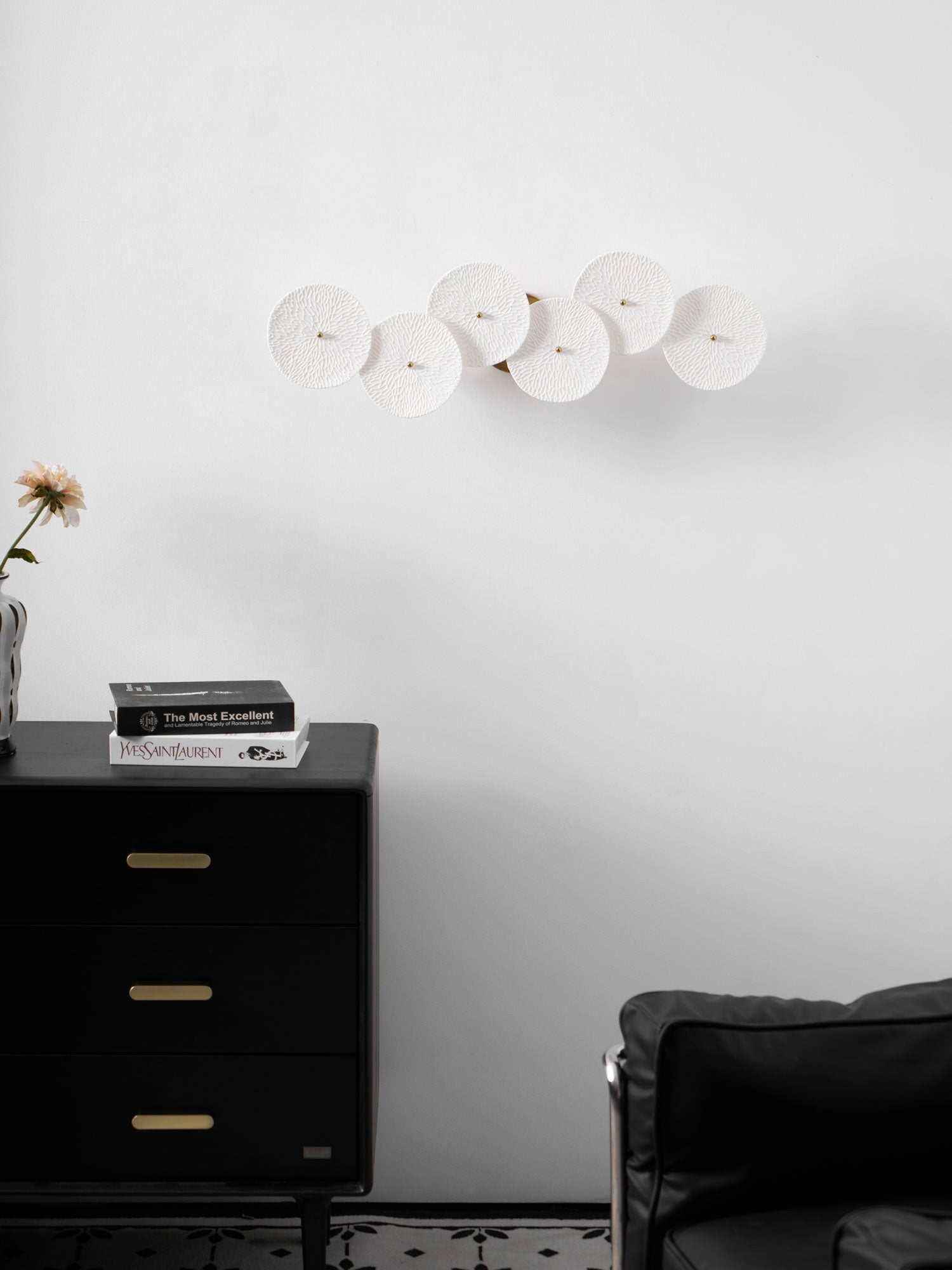 Lotus Cascade Ceramic Wall Light