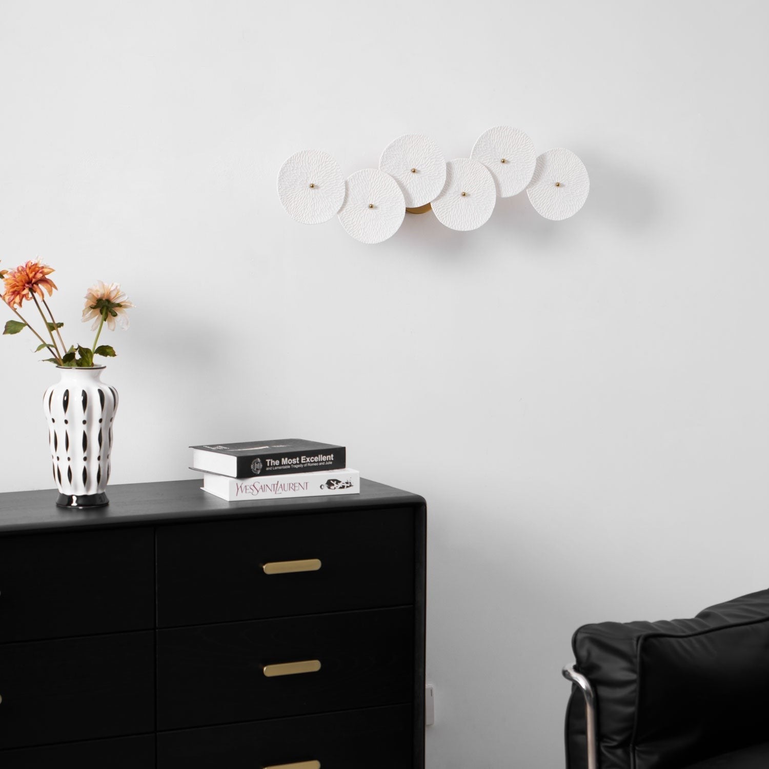 Lotus Cascade Ceramic Wall Light