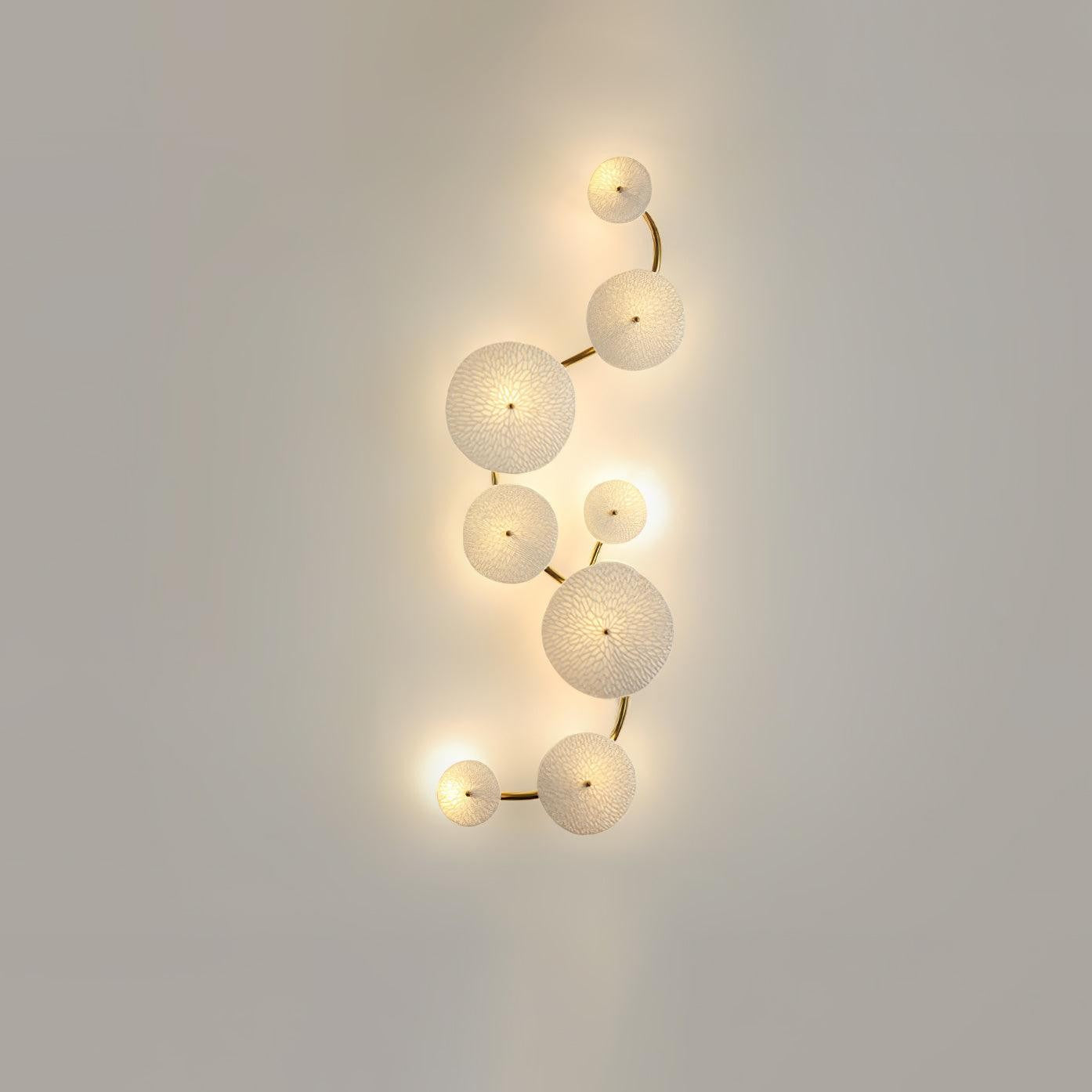 Lotus Cascade Ceramic Wall Light