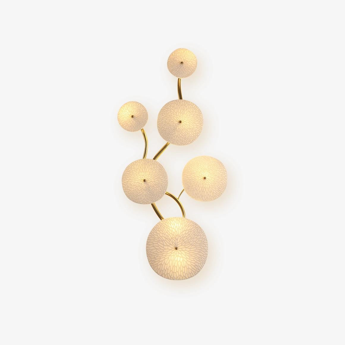 Lotus Cascade Ceramic Wall Light