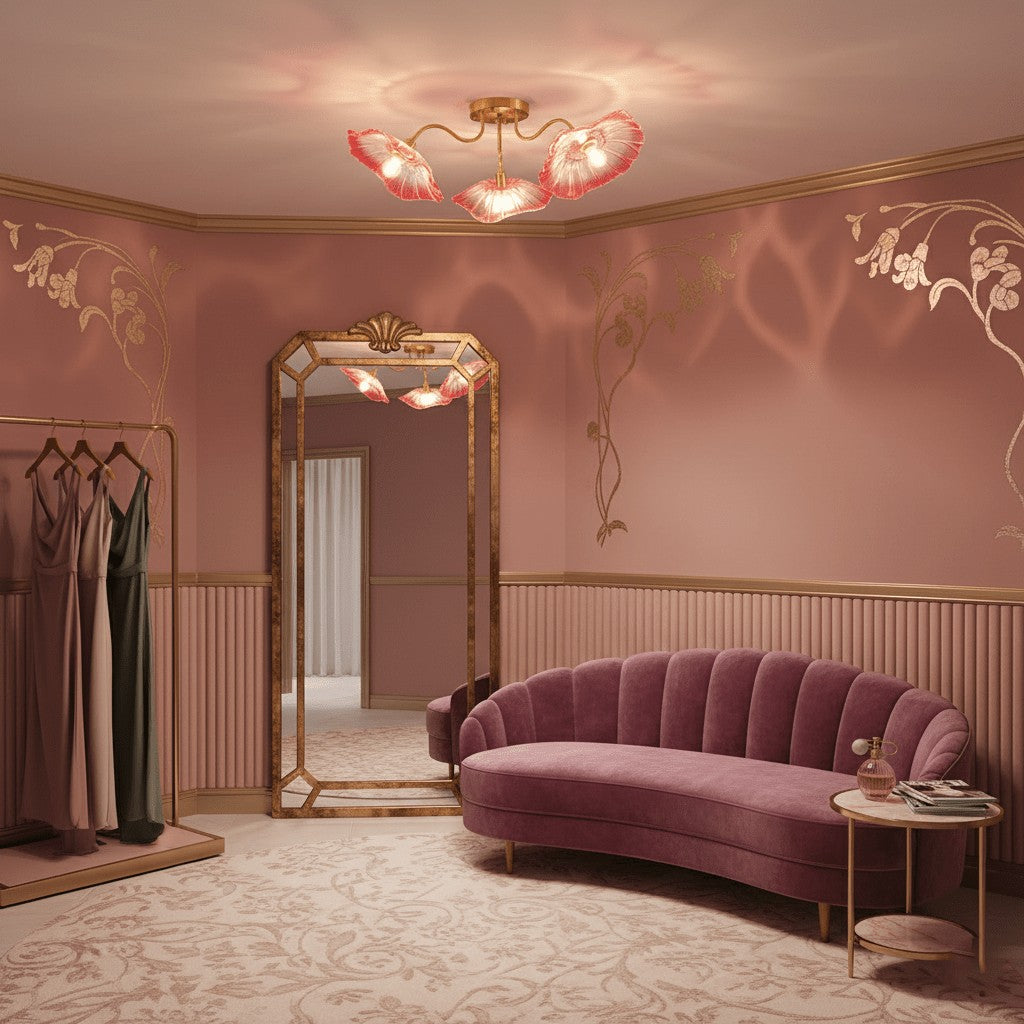 Lotus Frosted Glass Ceiling Light