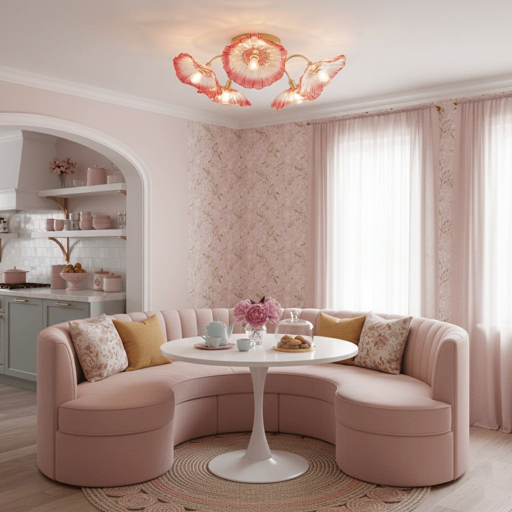 Lotus Frosted Glass Ceiling Light