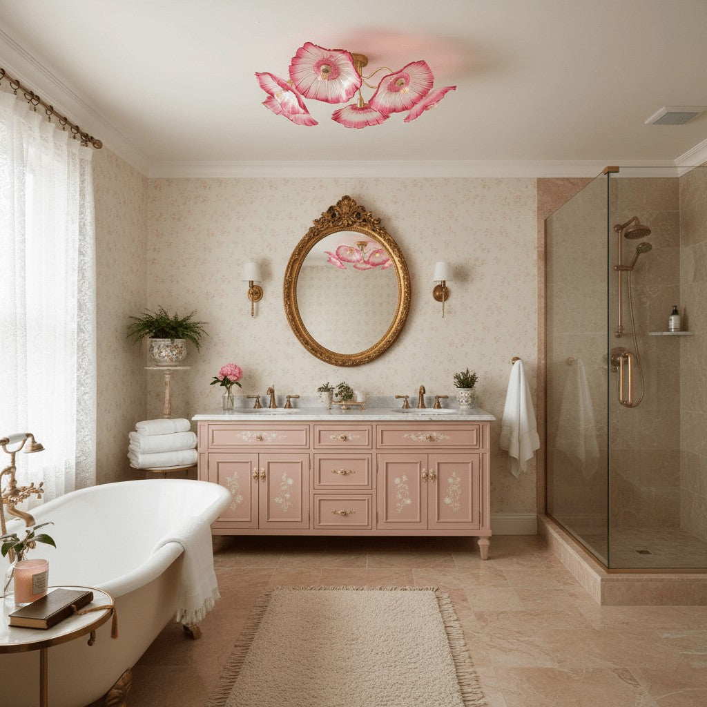 Lotus Frosted Glass Ceiling Light