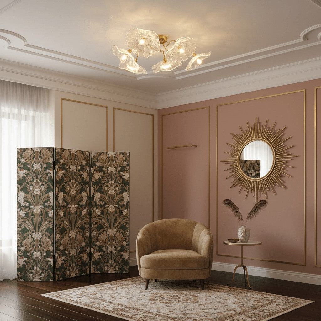 Lotus Frosted Glass Ceiling Light