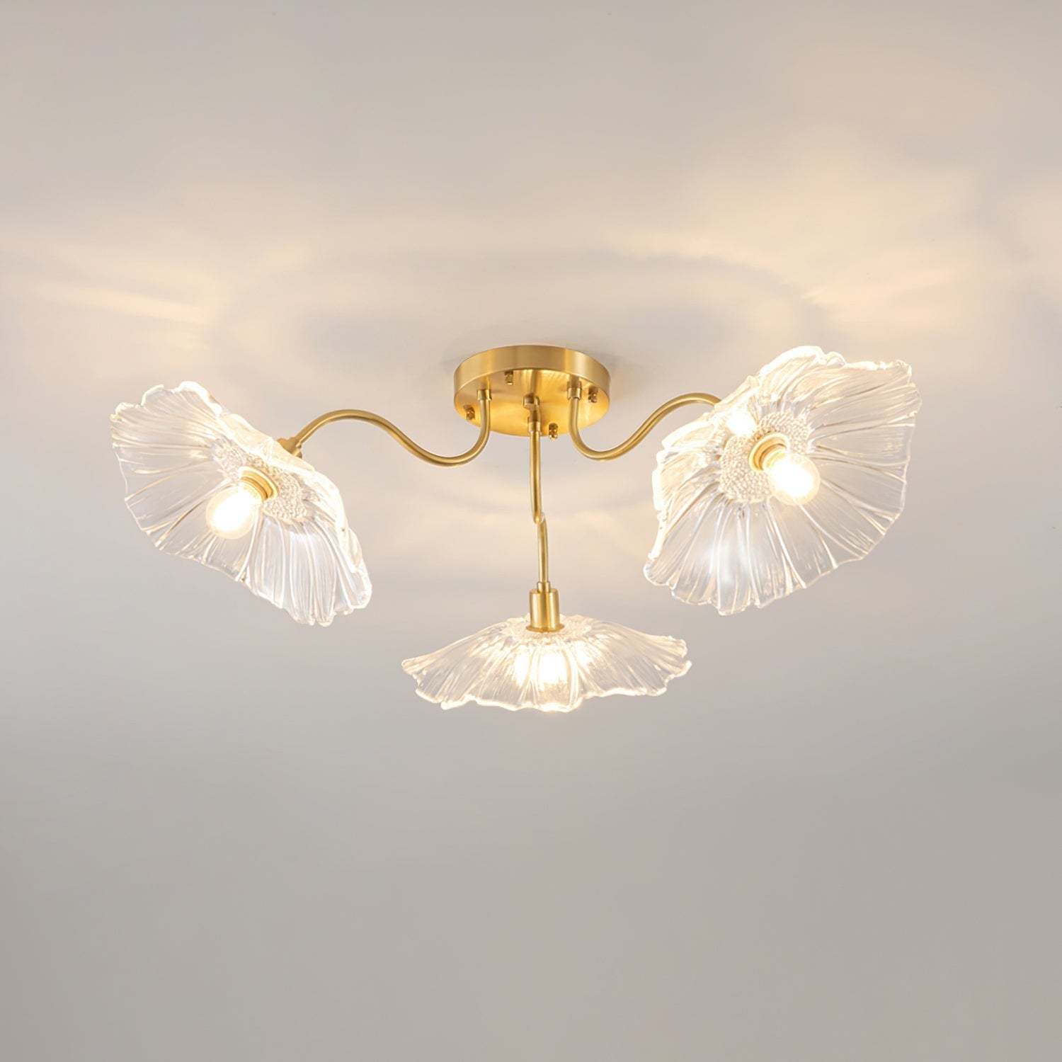 Lotus Frosted Glass Ceiling Light