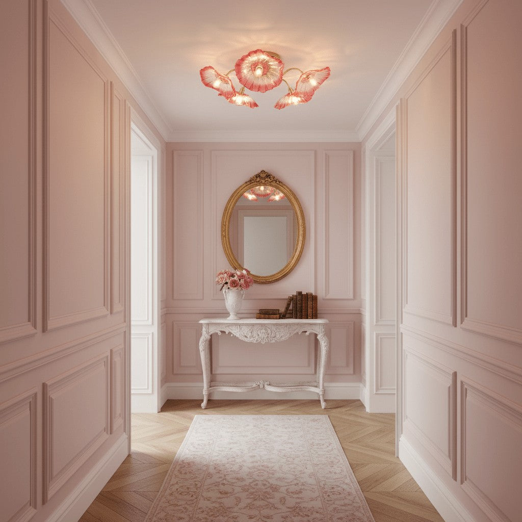 Lotus Frosted Glass Ceiling Light