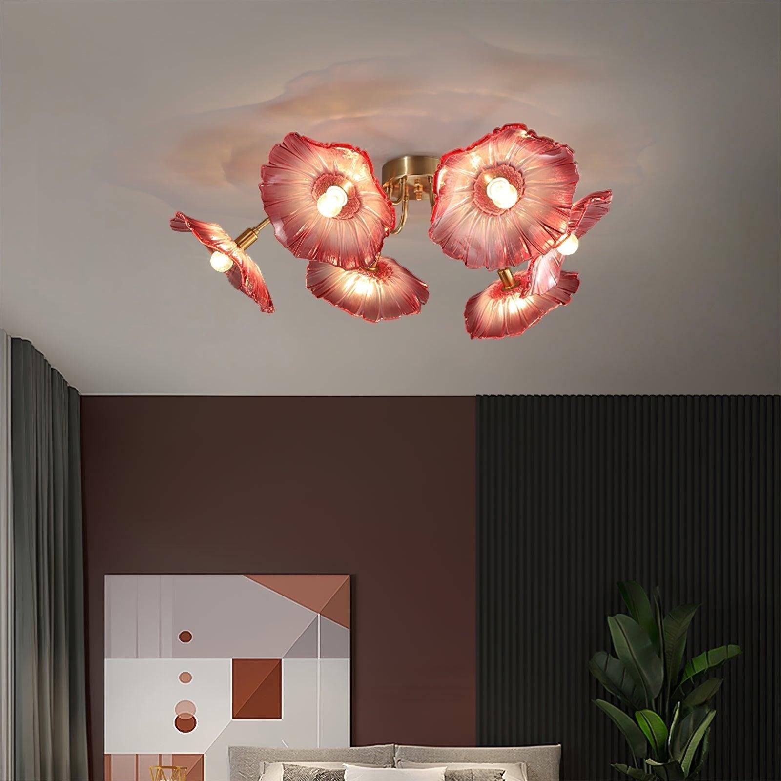 Lotus Frosted Glass Ceiling Light