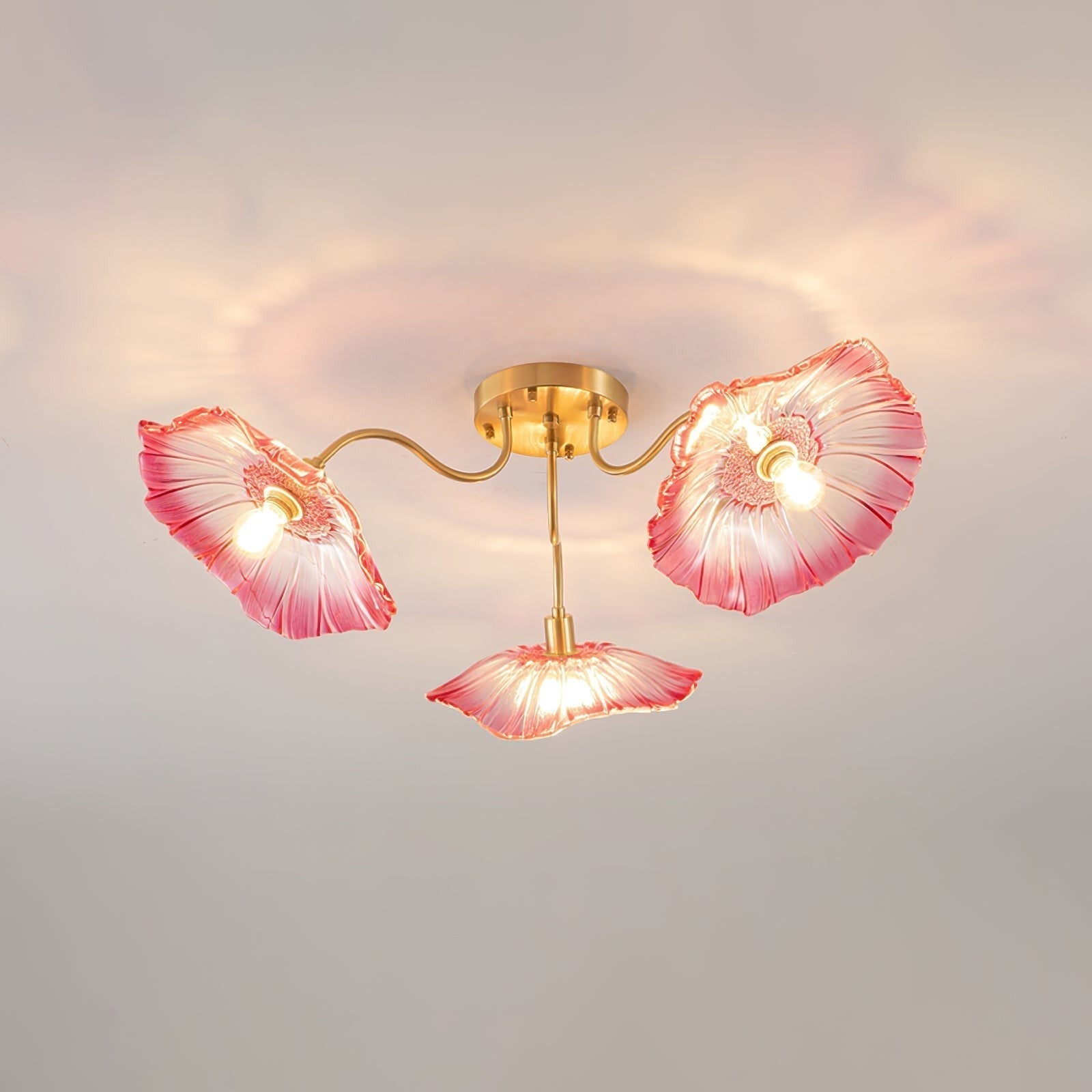 Lotus Frosted Glass Ceiling Light