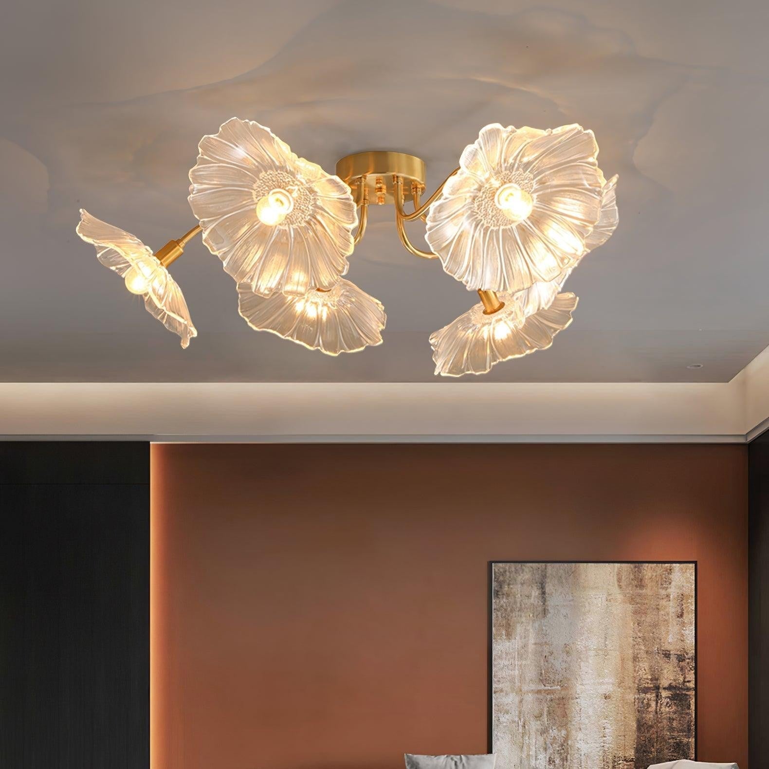 Lotus Frosted Glass Ceiling Light