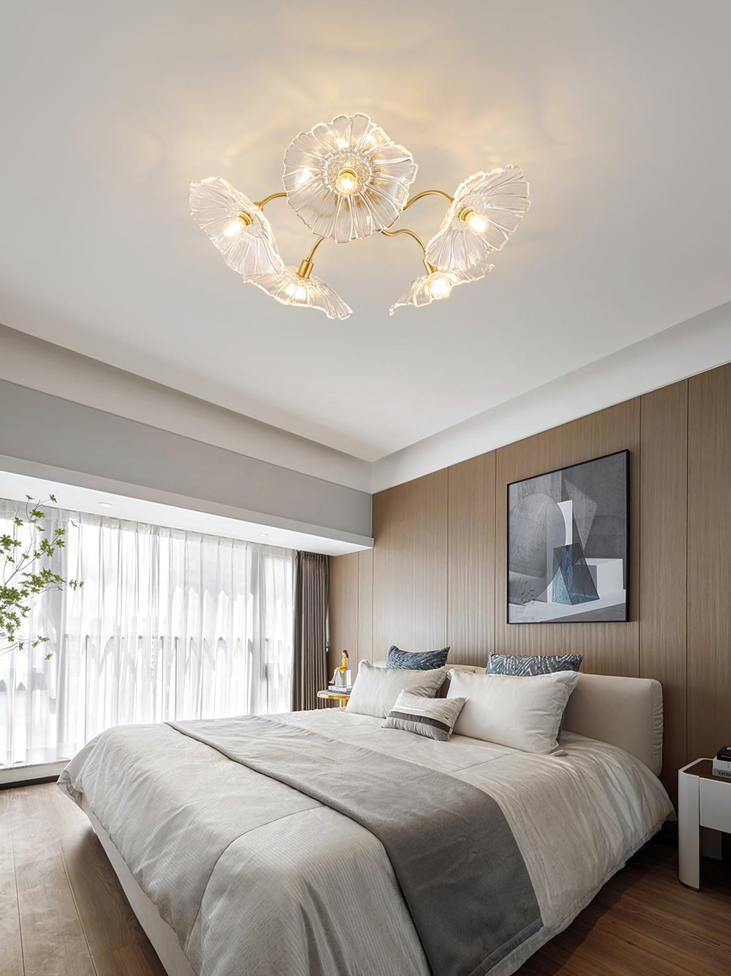 Lotus Frosted Glass Ceiling Light