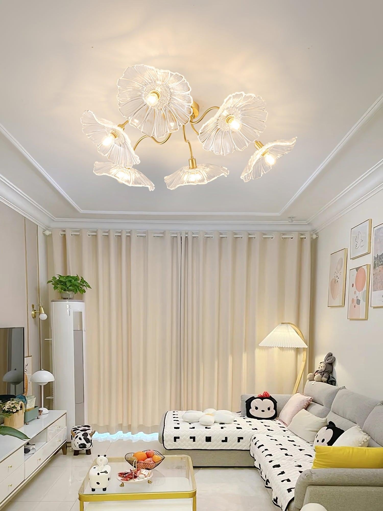 Lotus Frosted Glass Ceiling Light