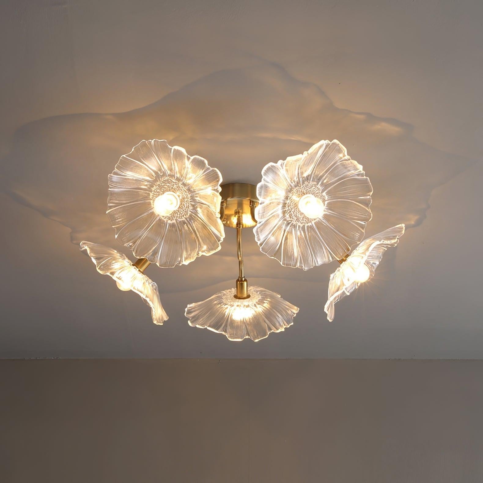 Lotus Frosted Glass Ceiling Light