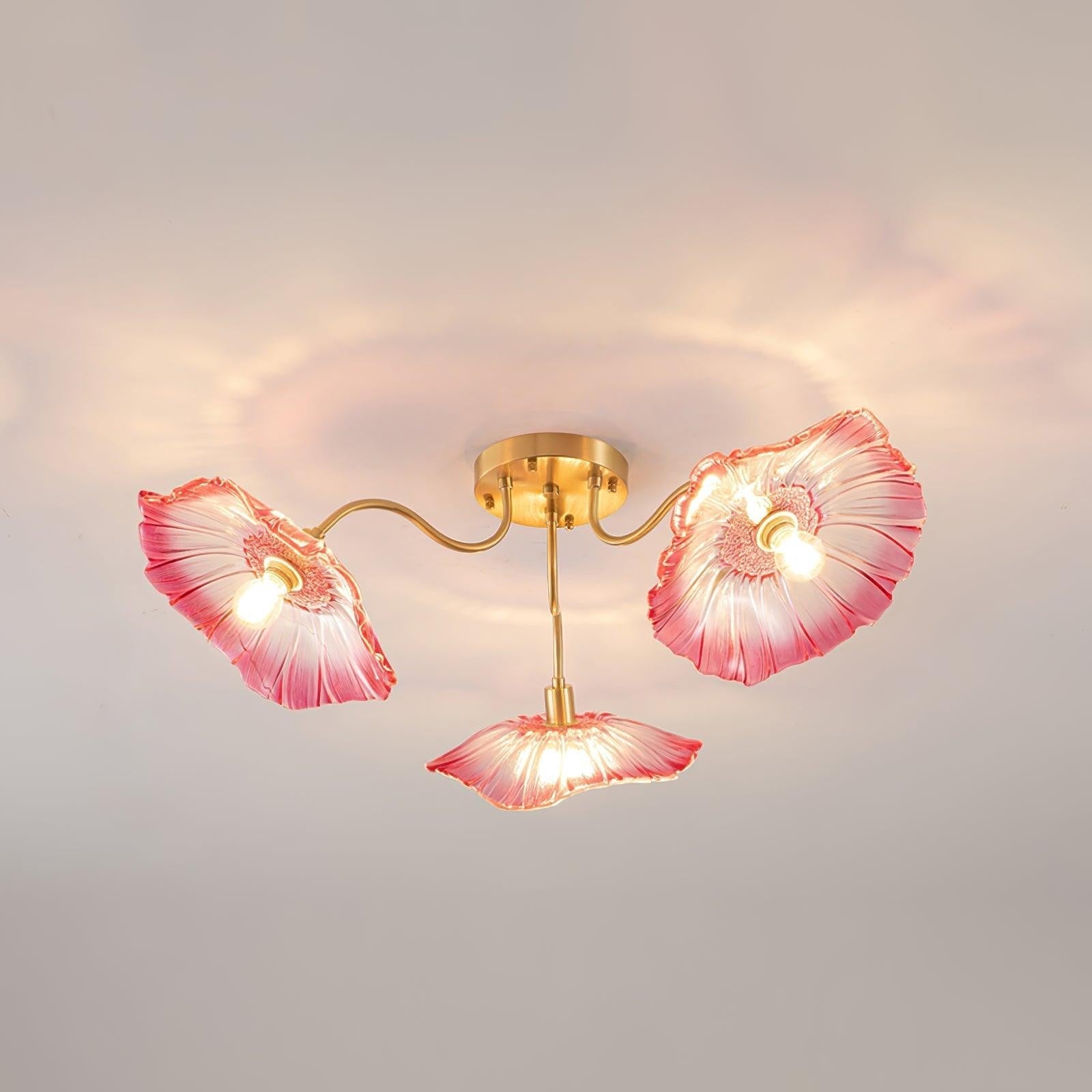 Lotus Frosted Glass Ceiling Light
