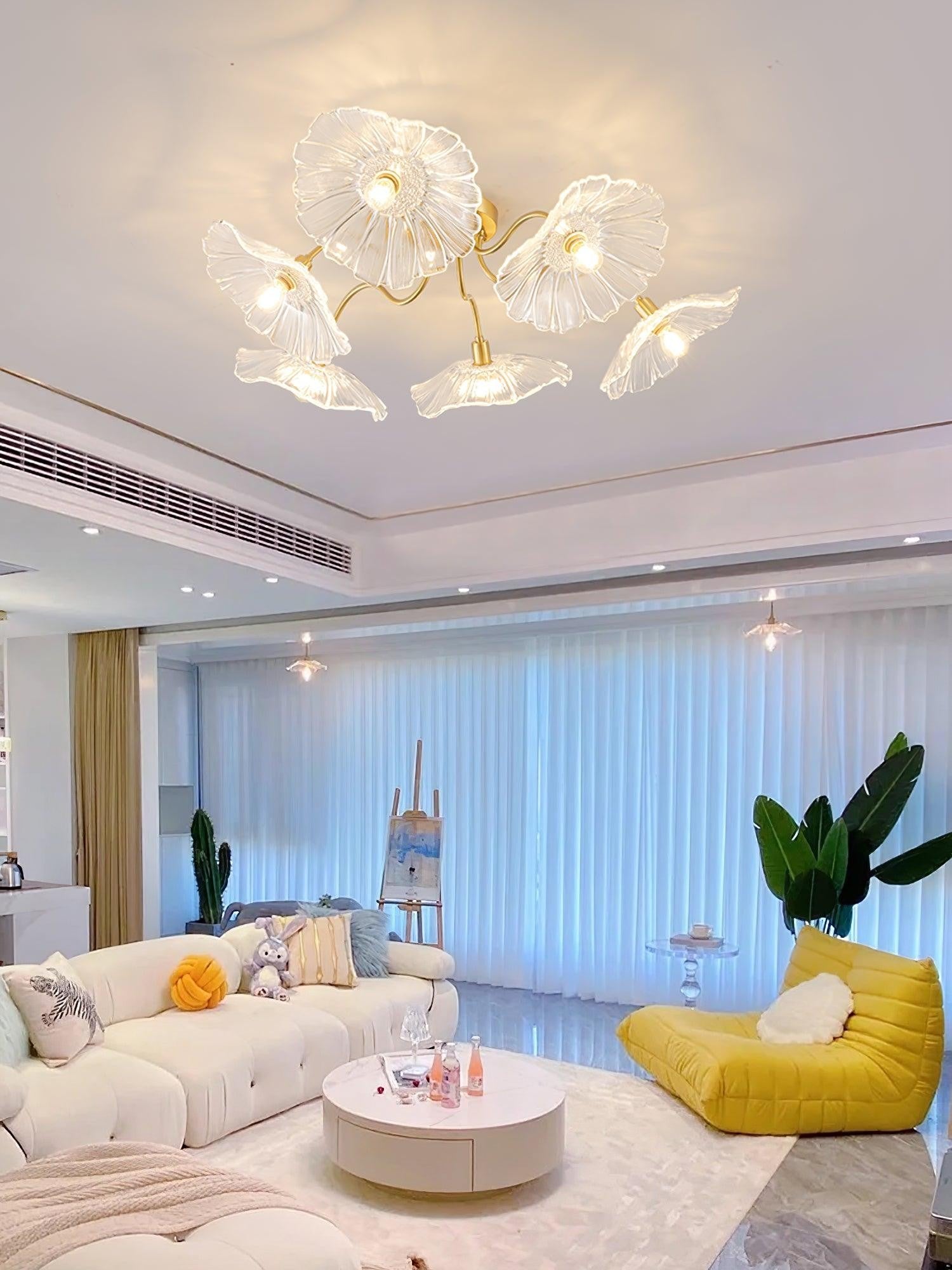 Lotus Frosted Glass Ceiling Light