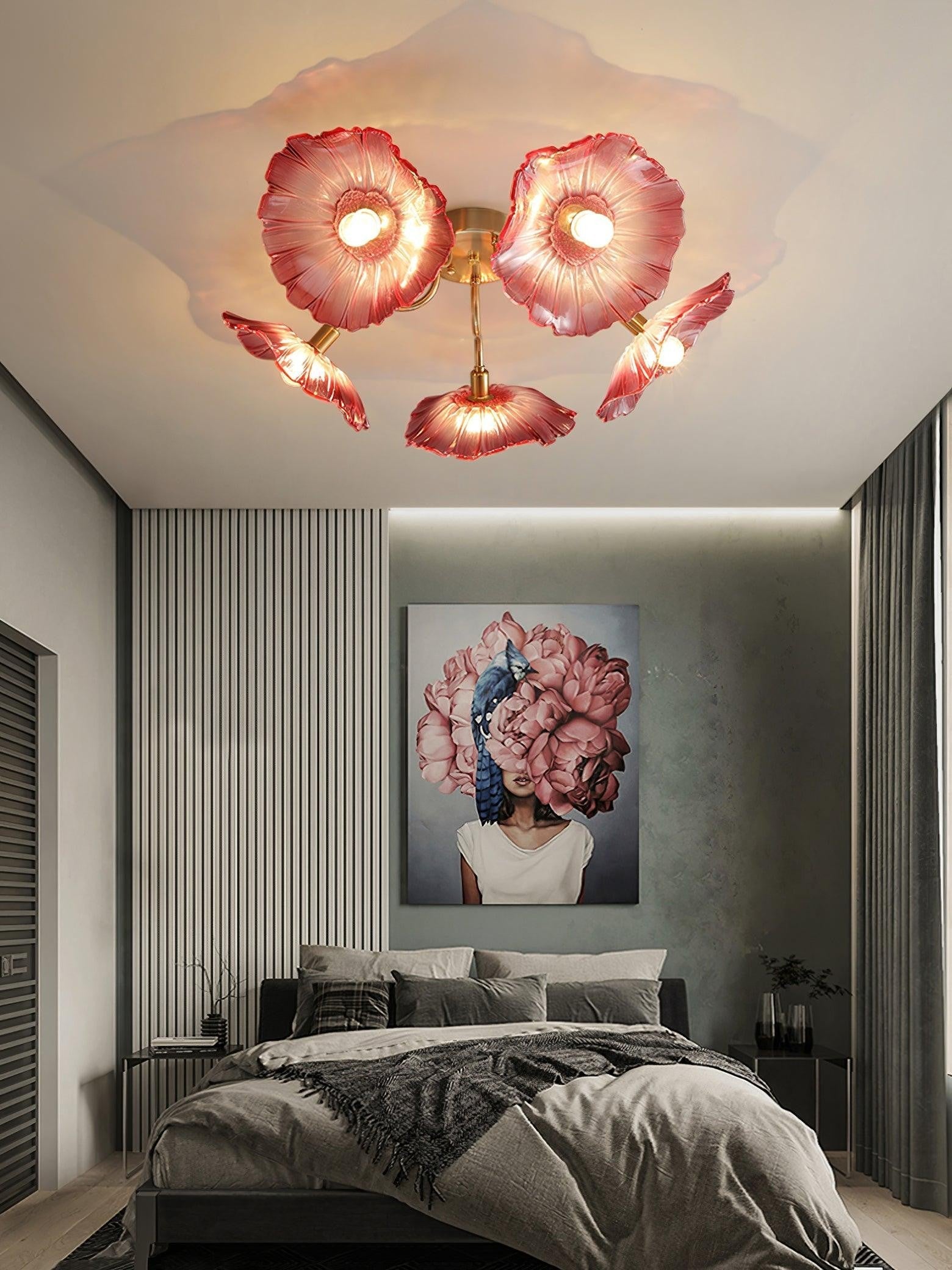 Lotus Frosted Glass Ceiling Light