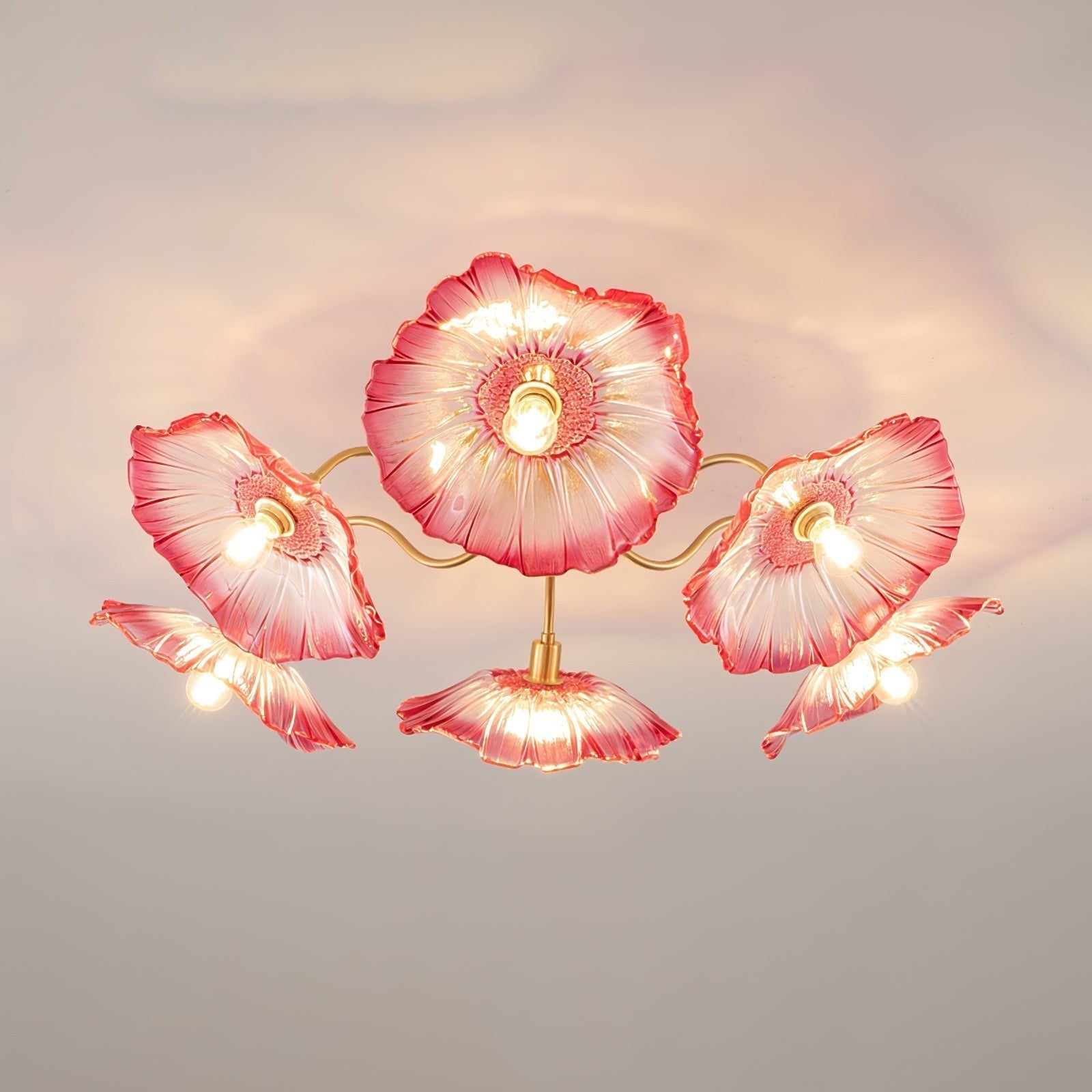 Lotus Frosted Glass Ceiling Light