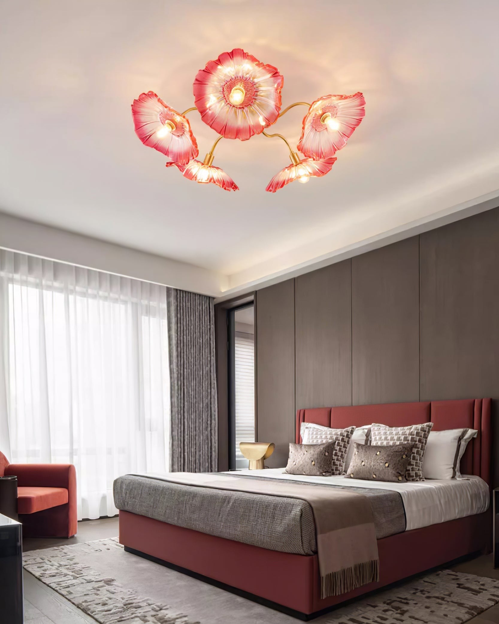 Lotus Frosted Glass Ceiling Light