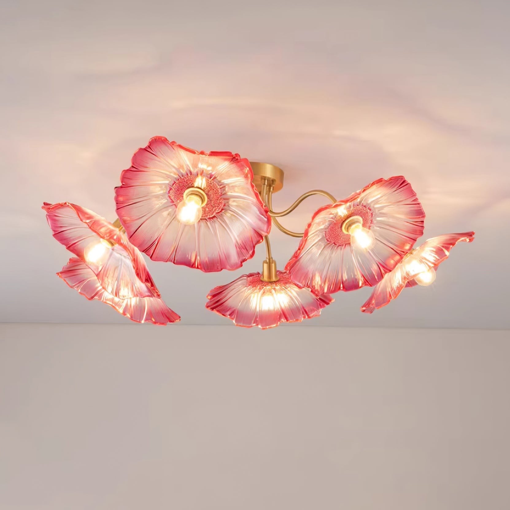 Lotus Frosted Glass Ceiling Light