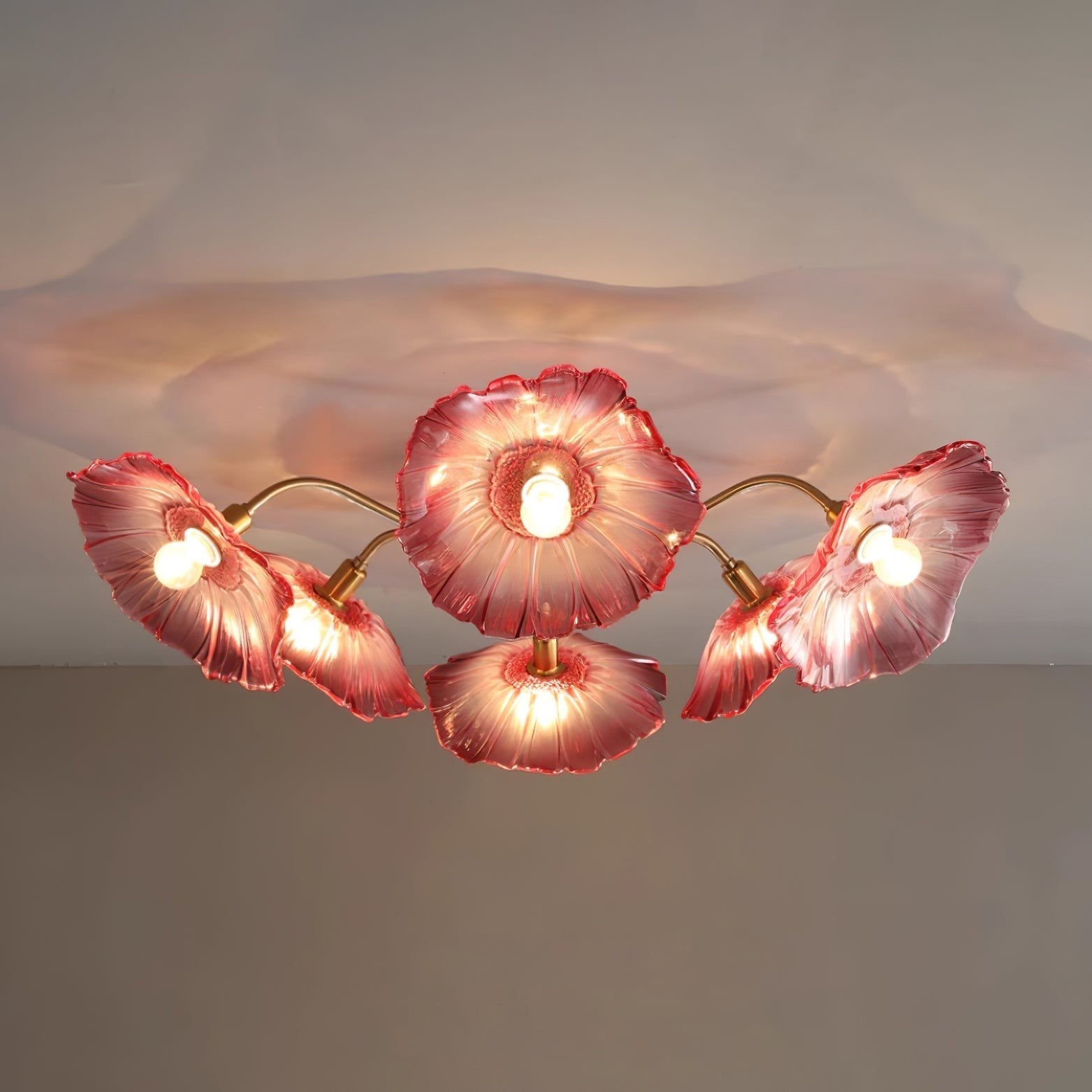 Lotus Frosted Glass Ceiling Light