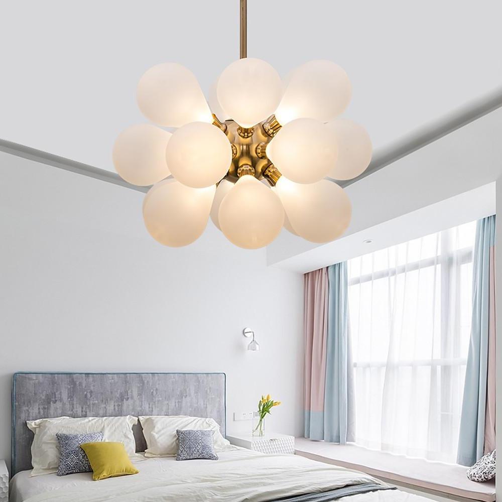 Retro Glass Globe Chandelier Lights Bedroom Chandelier
