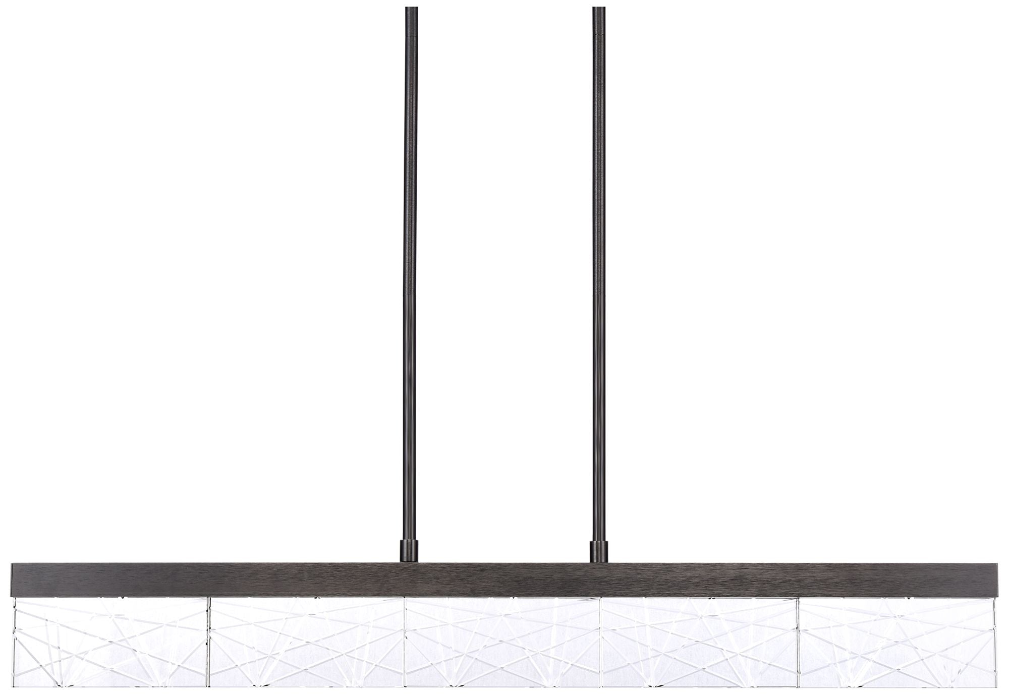 Lucus LED 3CCT 43" Thick Engraved Black Linear Pendant