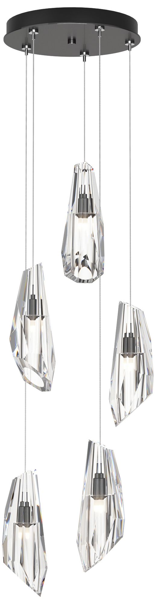 Luma 5-Light Ink Crystal Long Chandelier
