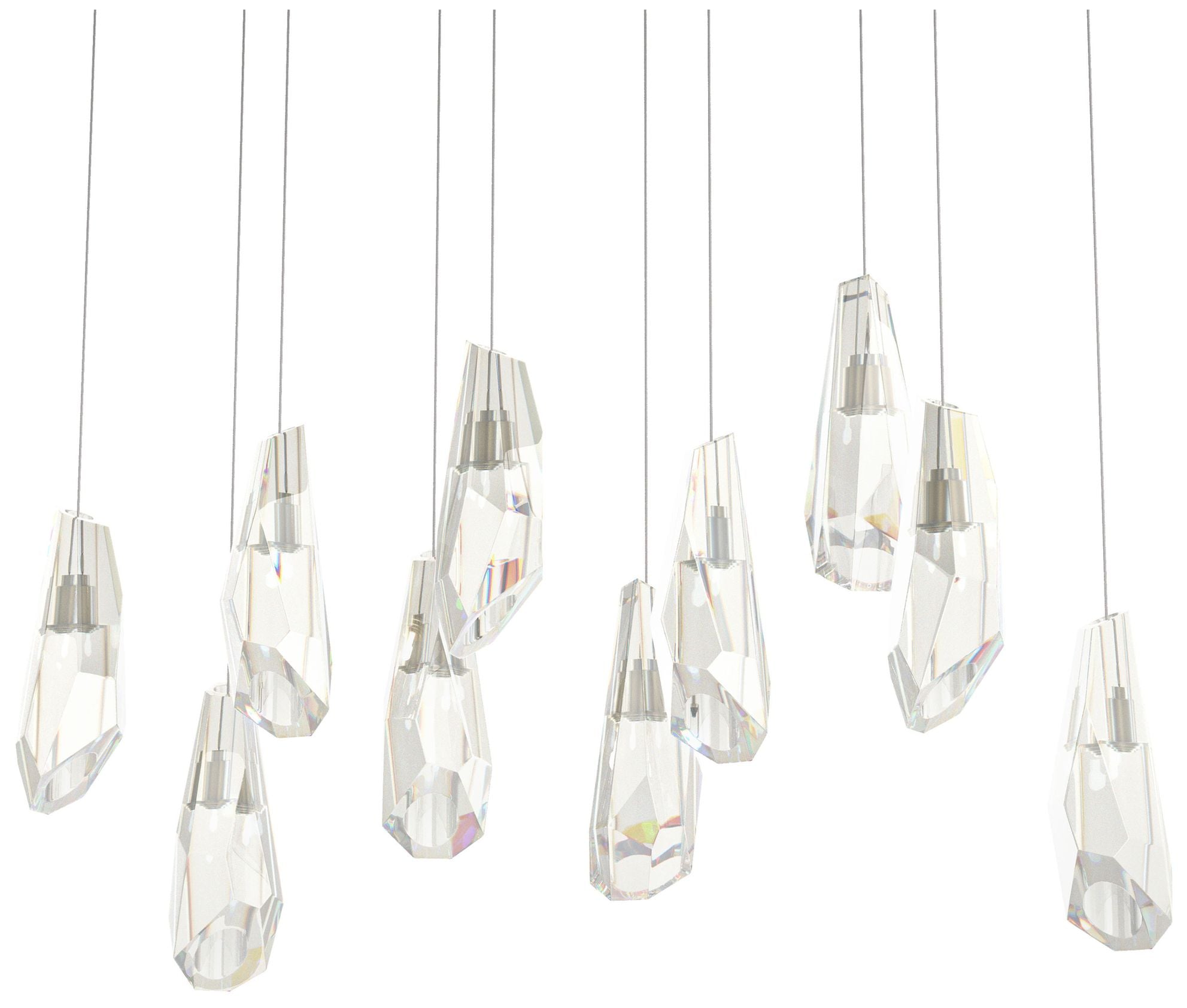 Luma 10-Light Crystal Accented Brass Chandelier